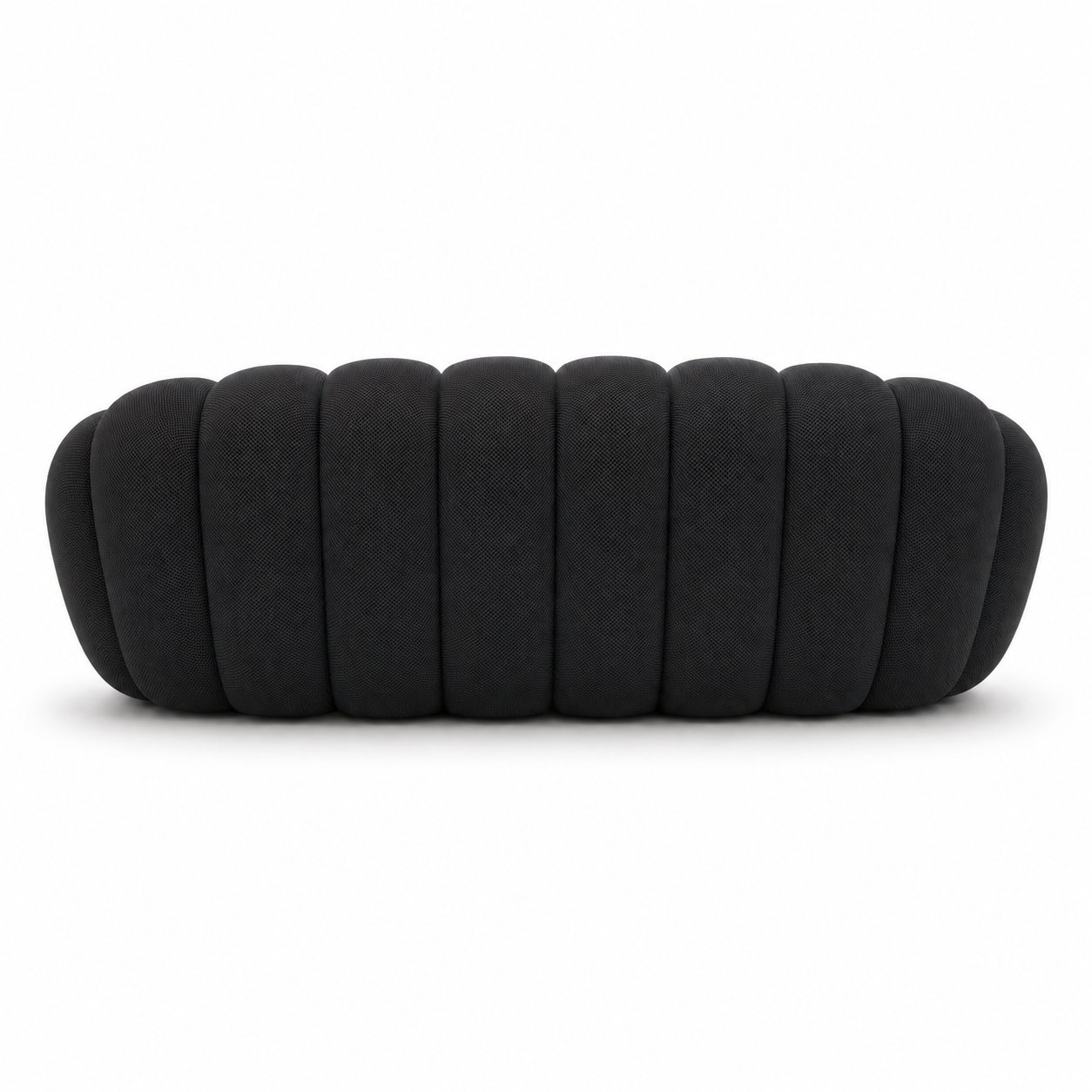 Canapé Rousseau — 3-4 places — Noir textile — vue de dos