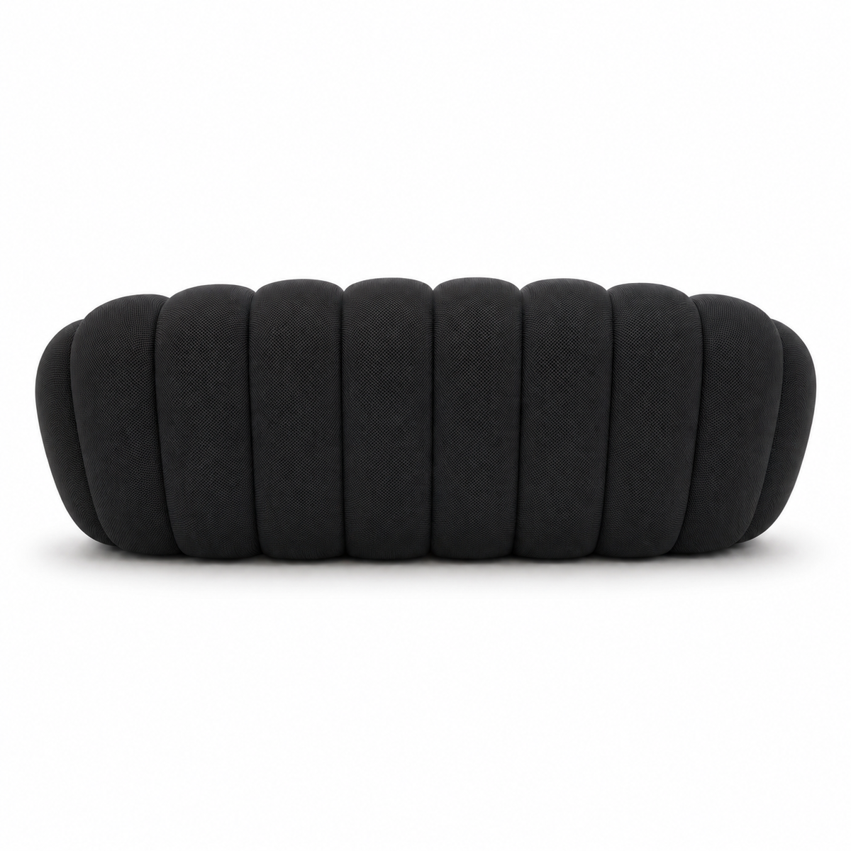 Canapé Rousseau — 3-4 places — Noir textile — vue de dos