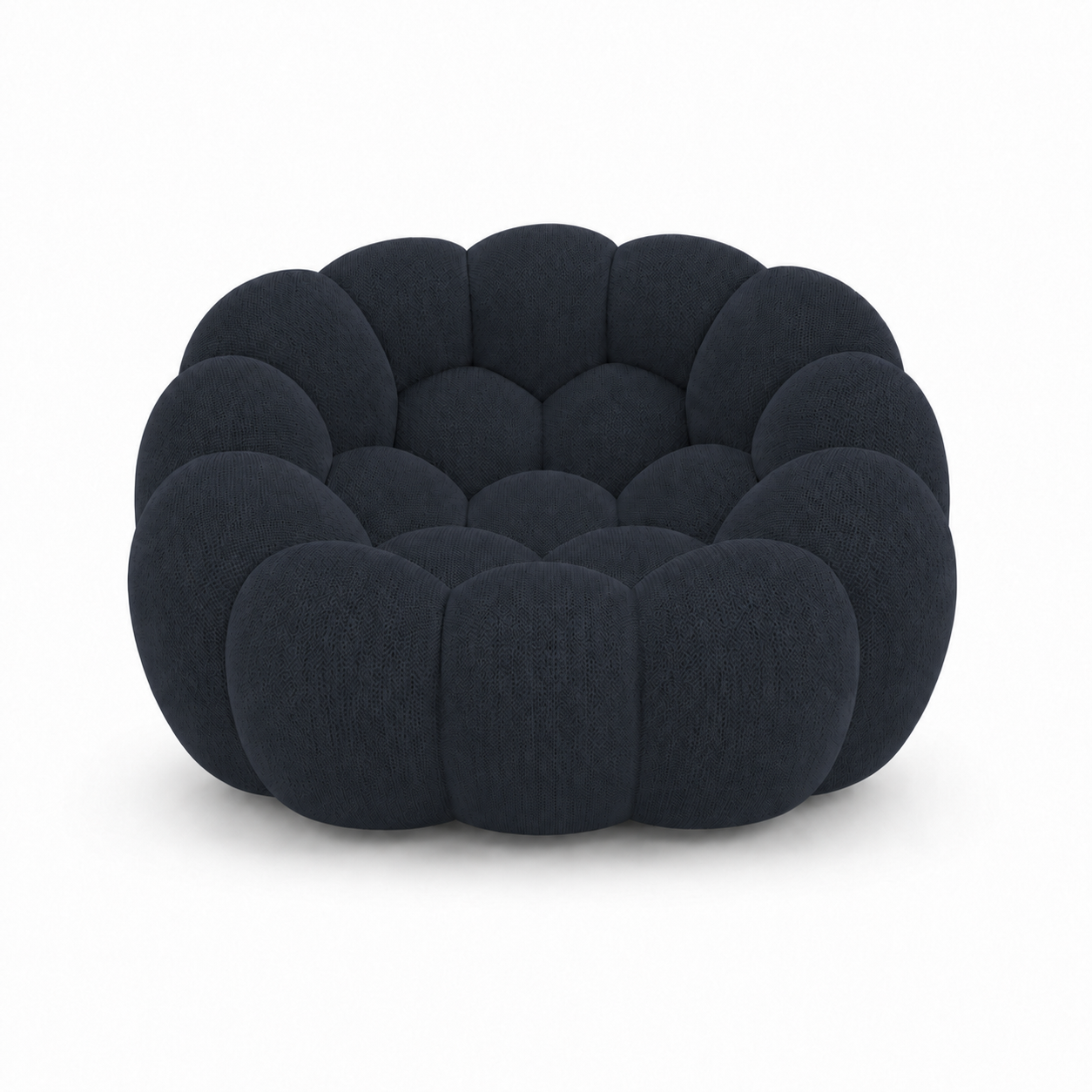 Fauteuil Rousseau — Bleu marine — vue de face