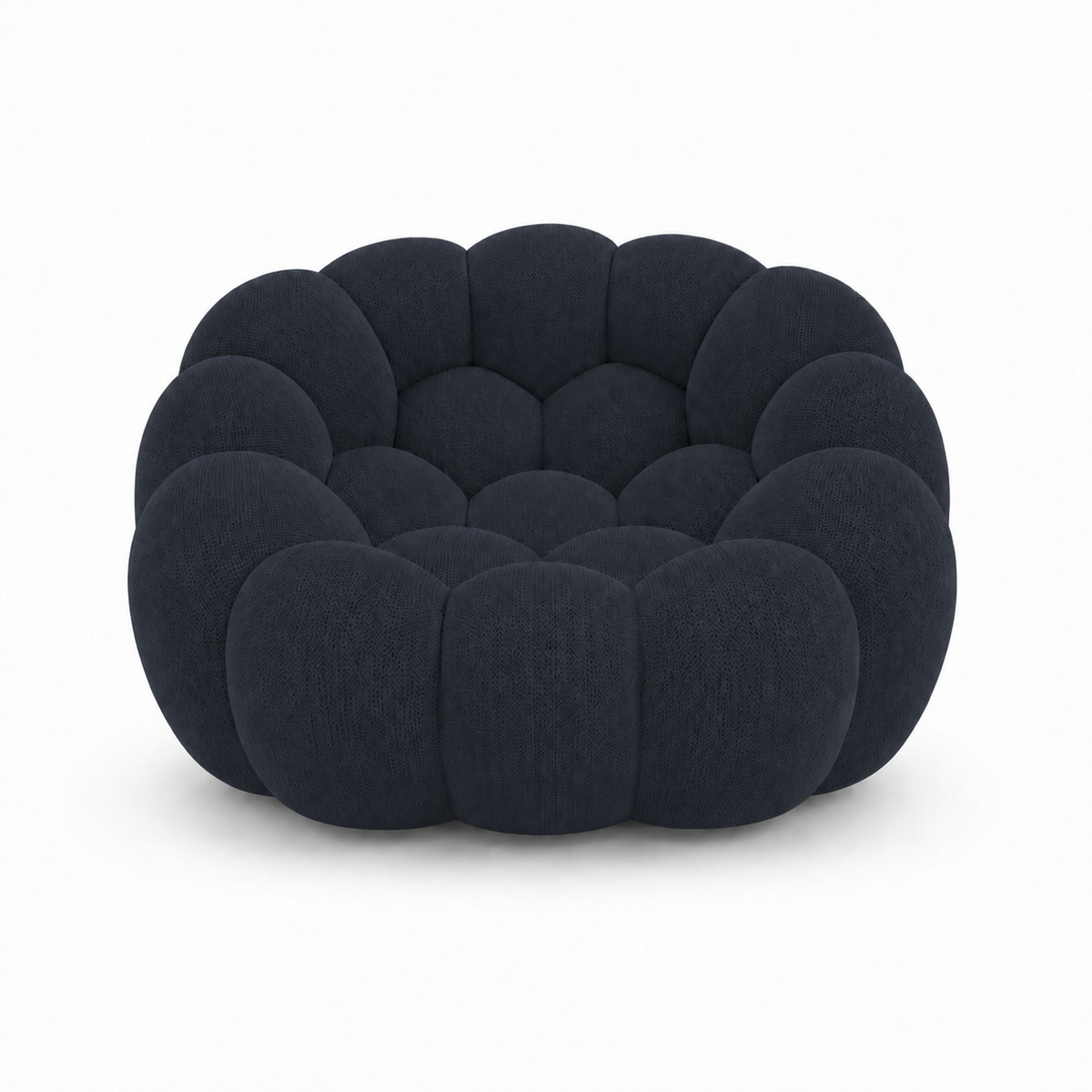Fauteuil Rousseau — Bleu marine — vue de face