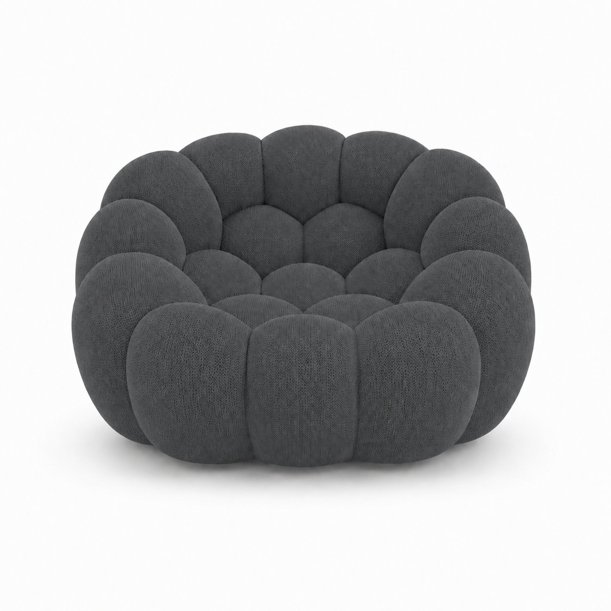Fauteuil Rousseau — Gris anthracite — vue de face