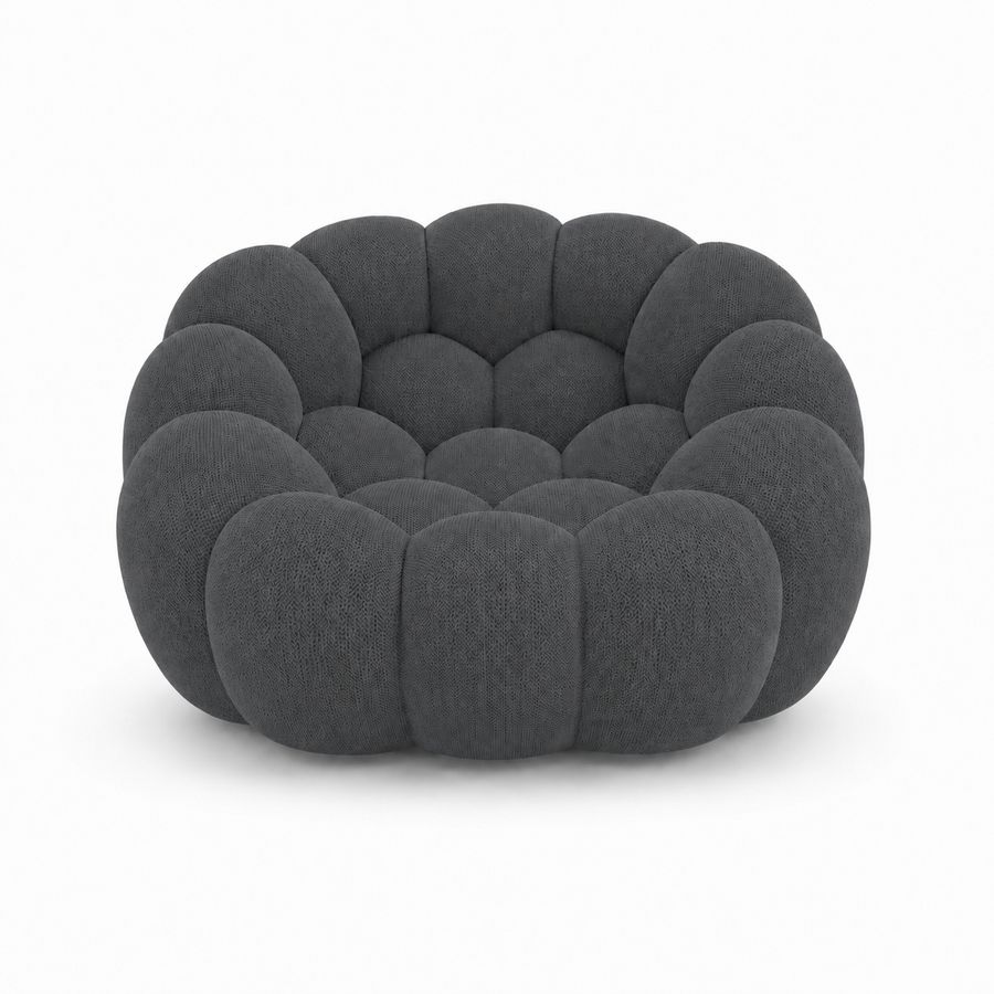 Fauteuil Rousseau — Gris anthracite — vue de face