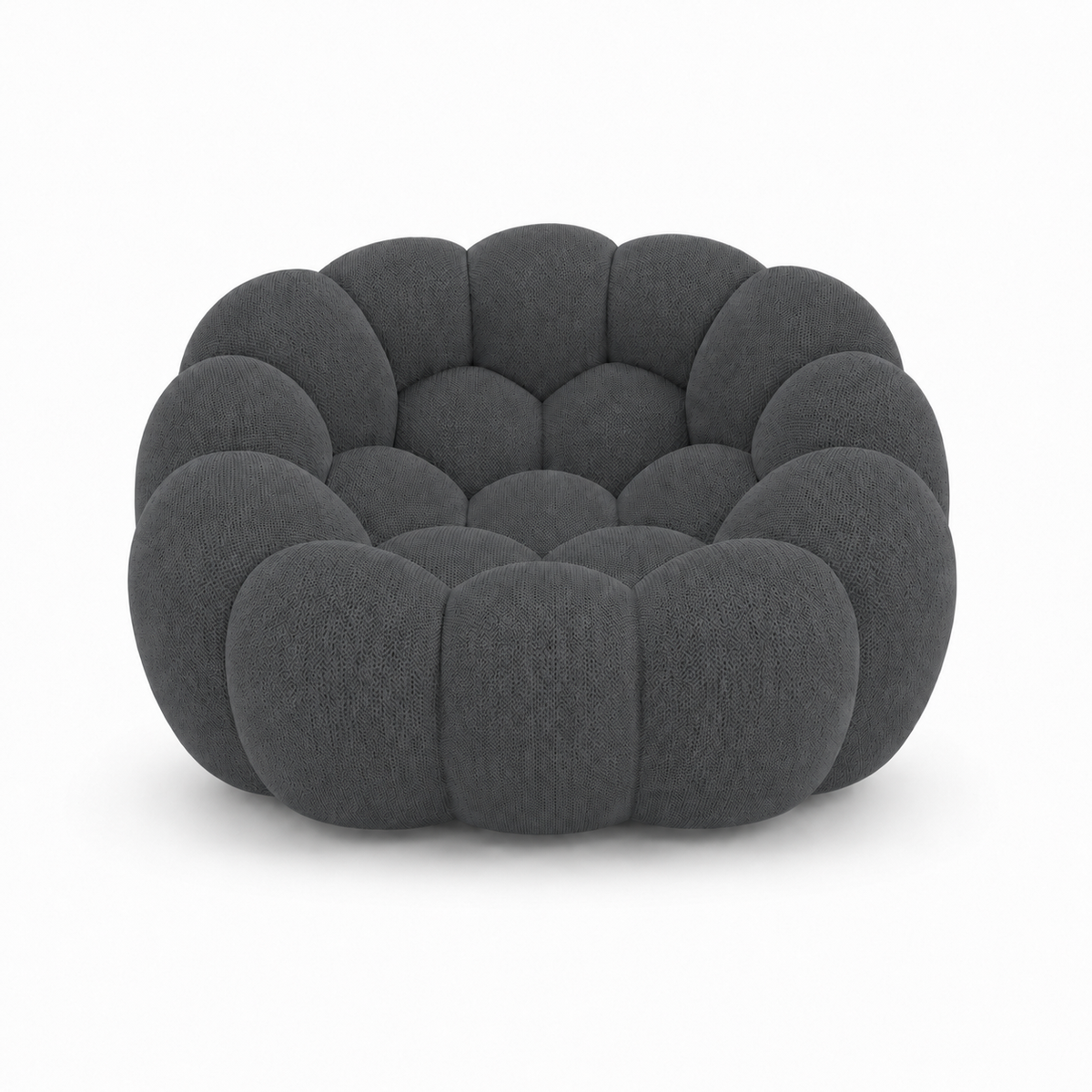 Fauteuil Rousseau — Gris anthracite — vue de face