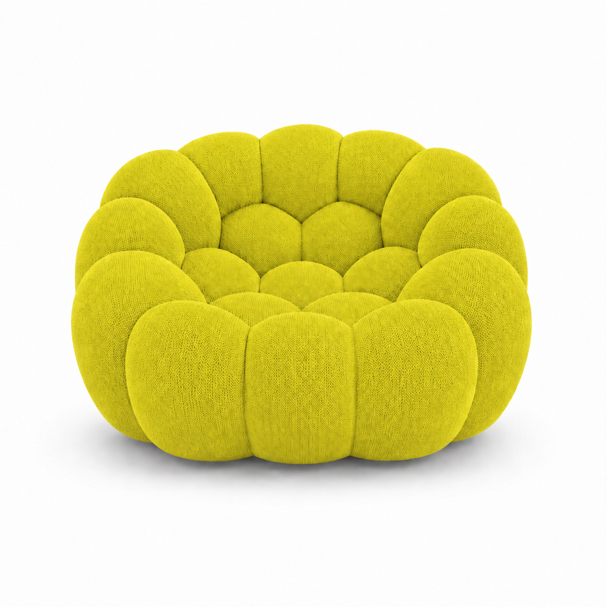 Fauteuil Rousseau — Jaune fluo / anis — vue de face