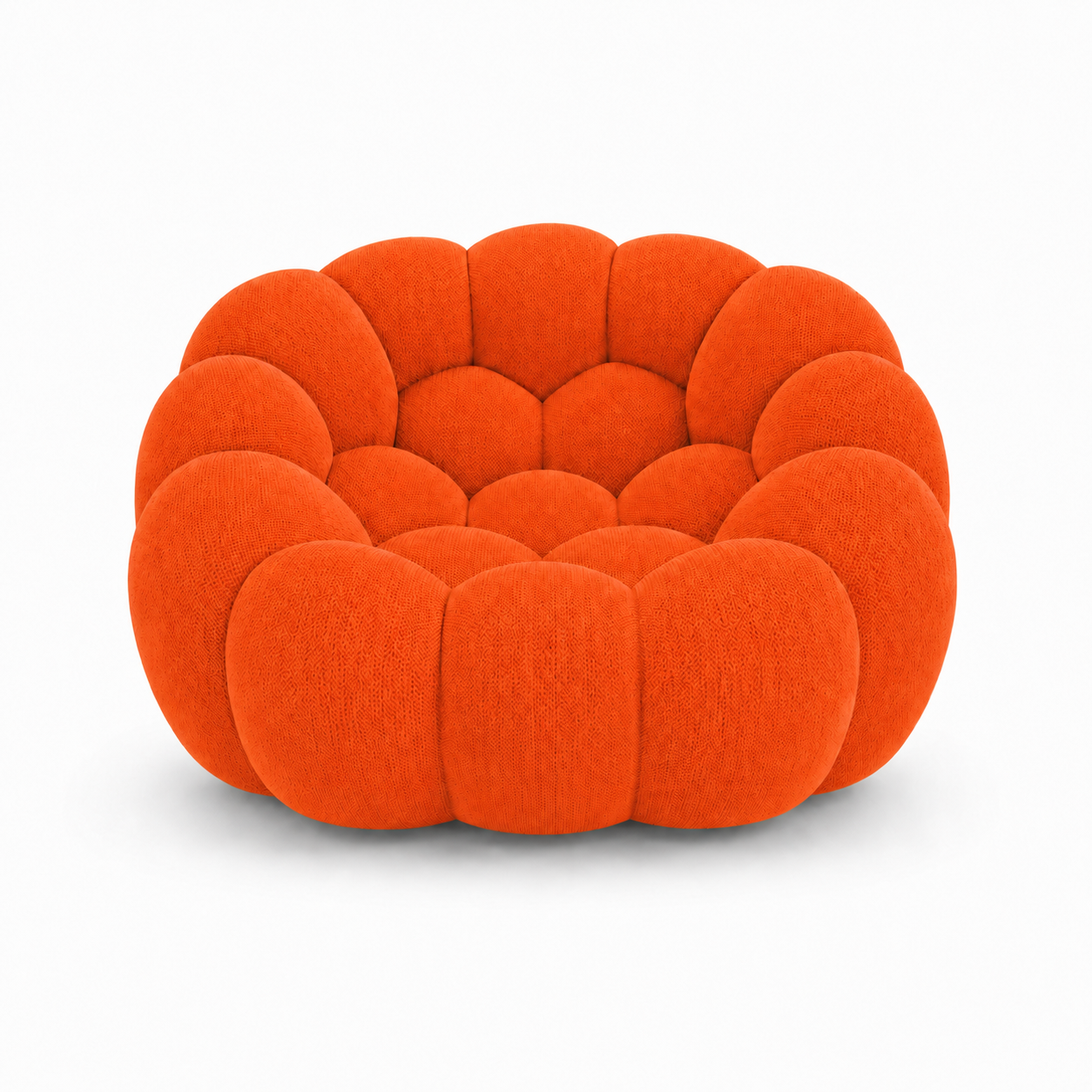 Fauteuil Rousseau — Orange vif — vue de face