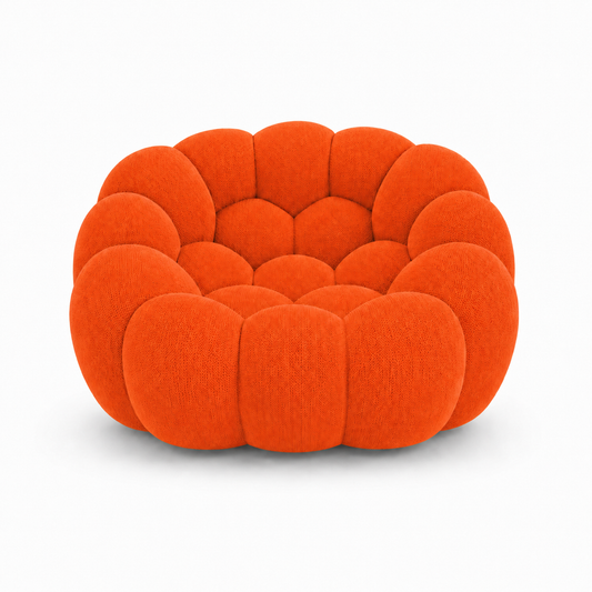 Fauteuil Rousseau — Orange vif — vue de face