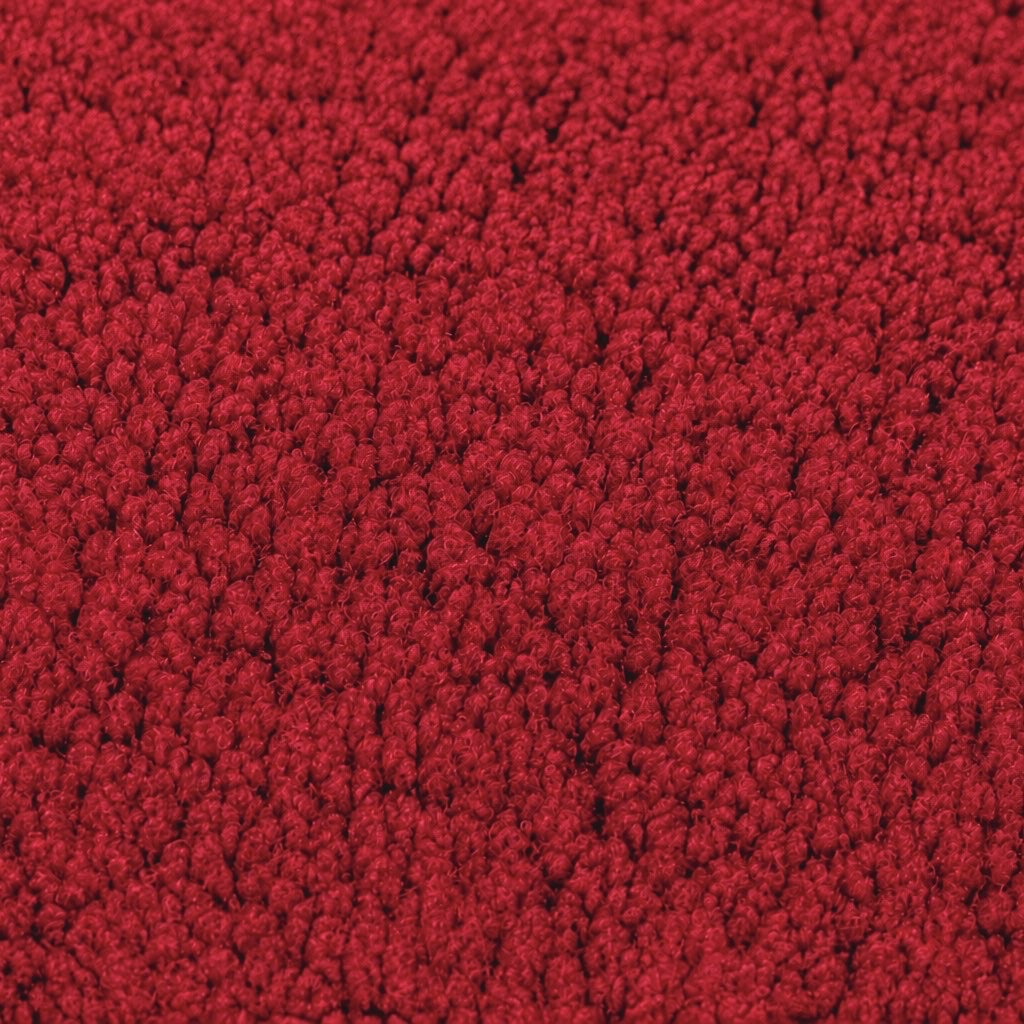 Gros plan de la maille bouclette Orbe Paris, coloris Rouge profond
