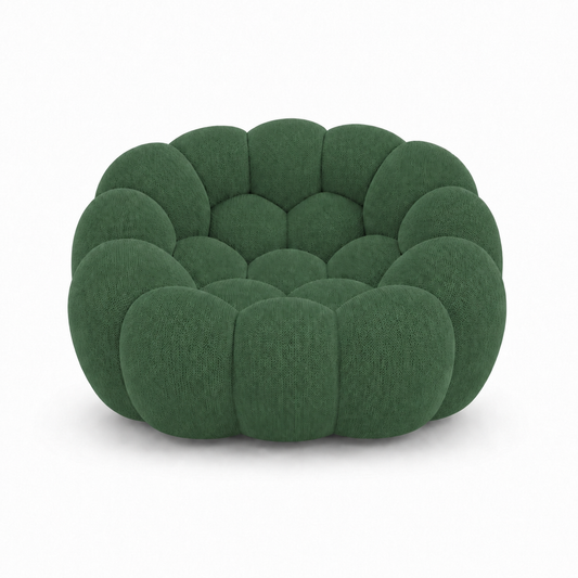 Fauteuil Rousseau — Vert forêt — vue de face