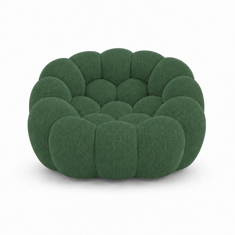 Fauteuil Rousseau — Vert forêt — vue de face