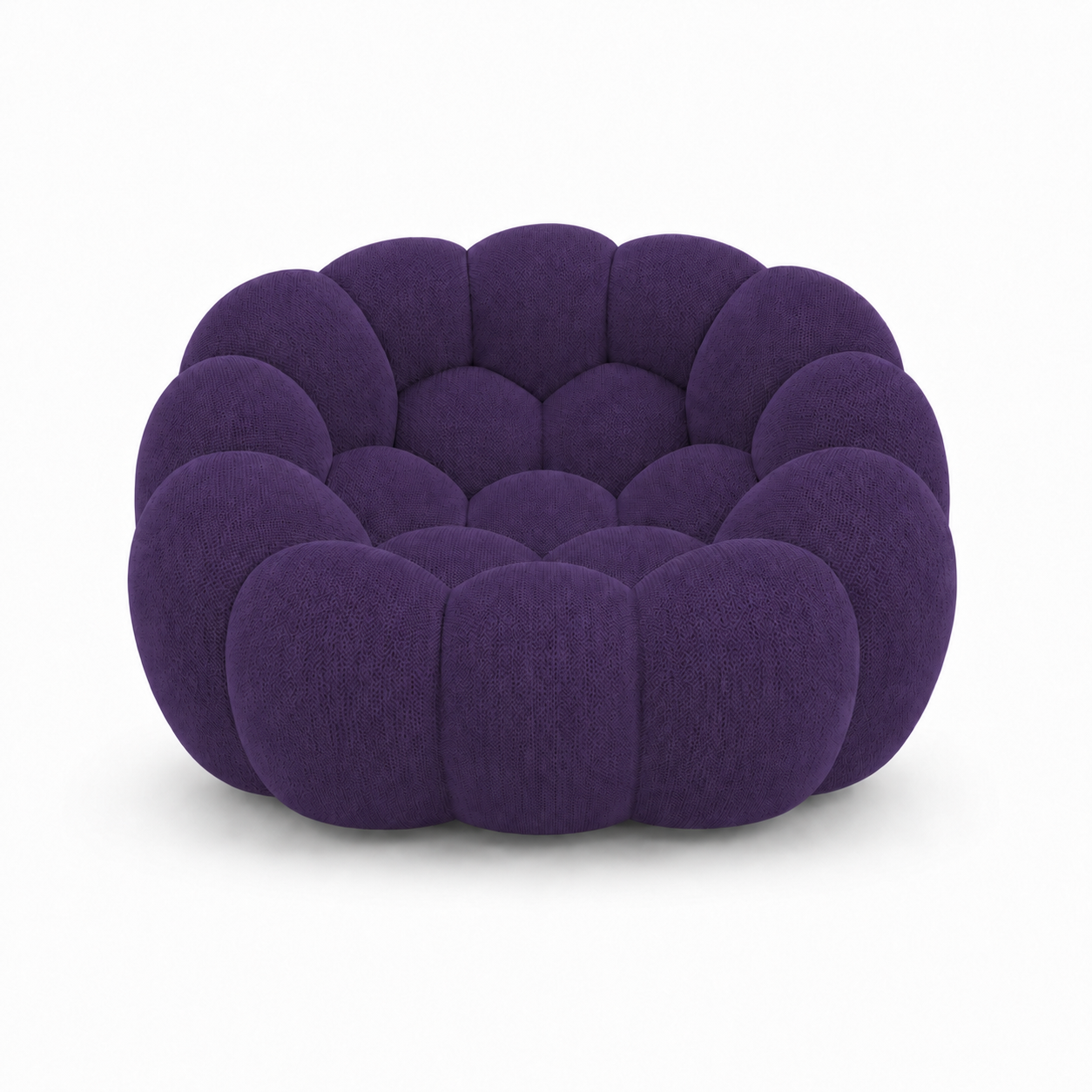 Fauteuil Rousseau — Violet foncé — vue de face