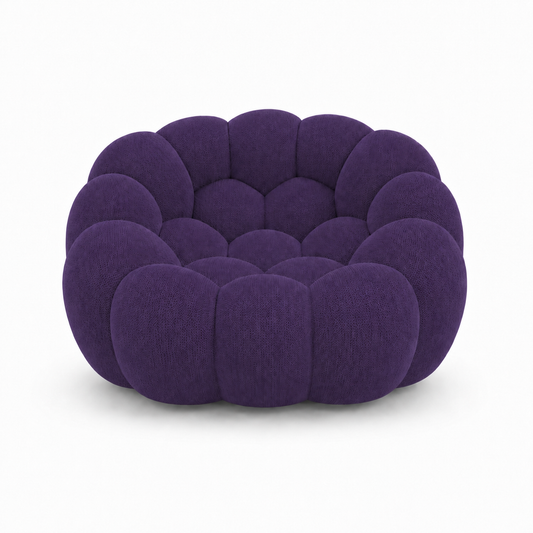 Fauteuil Rousseau — Violet foncé — vue de face