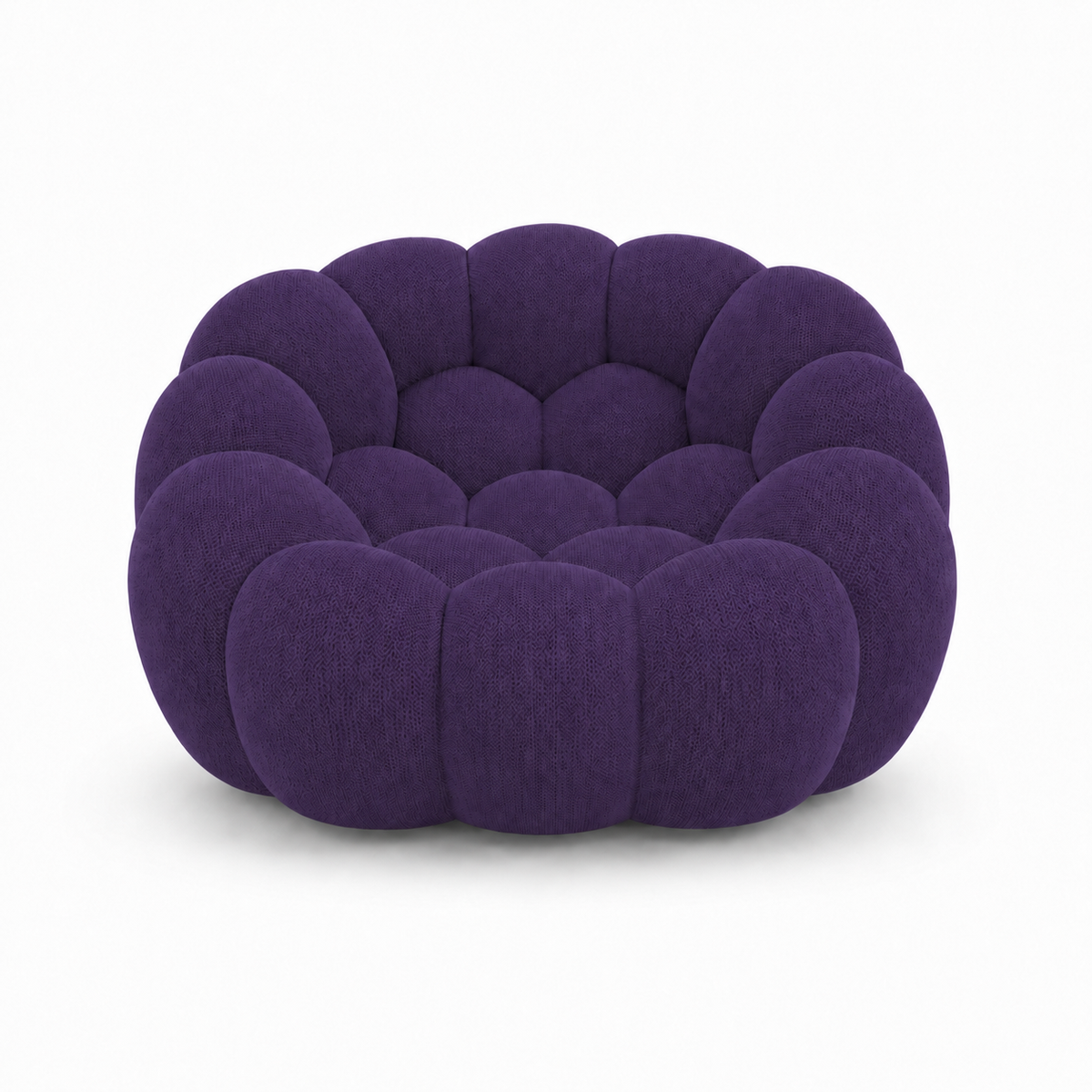Fauteuil Rousseau — Violet foncé — vue de face