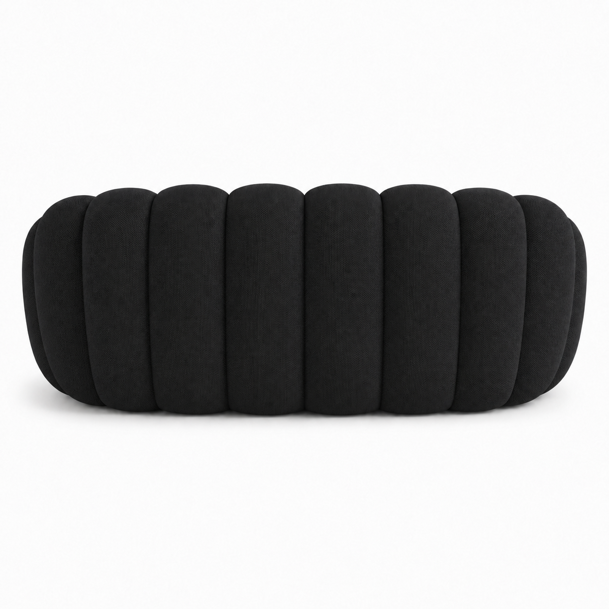 Canapé Rousseau — 2-3 places noir textile — vue de dos