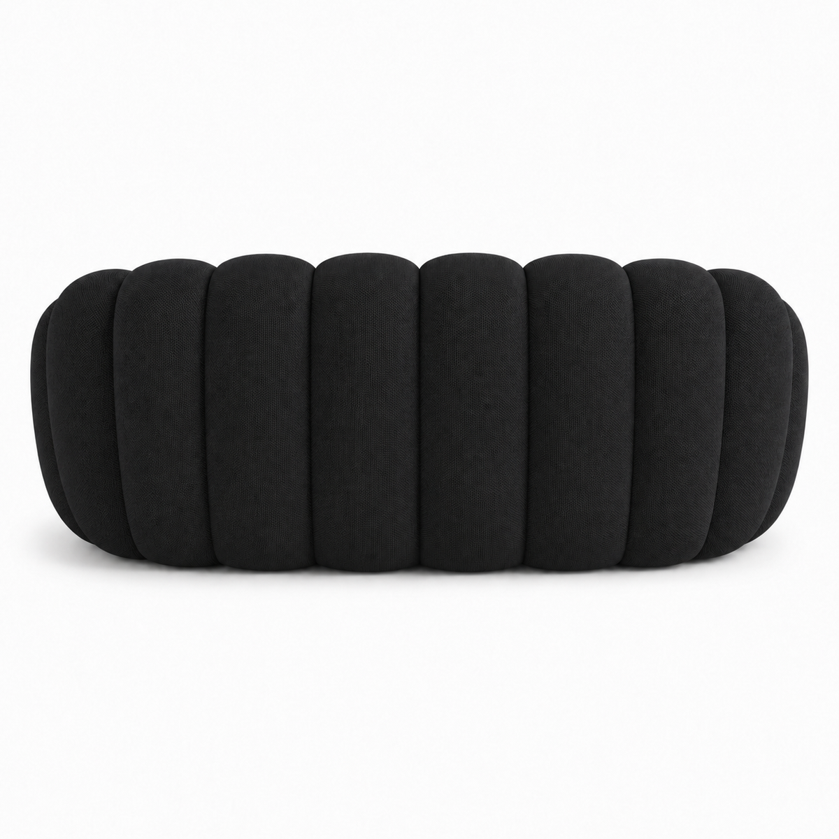Canapé Rousseau — 2-3 places noir textile — vue de dos