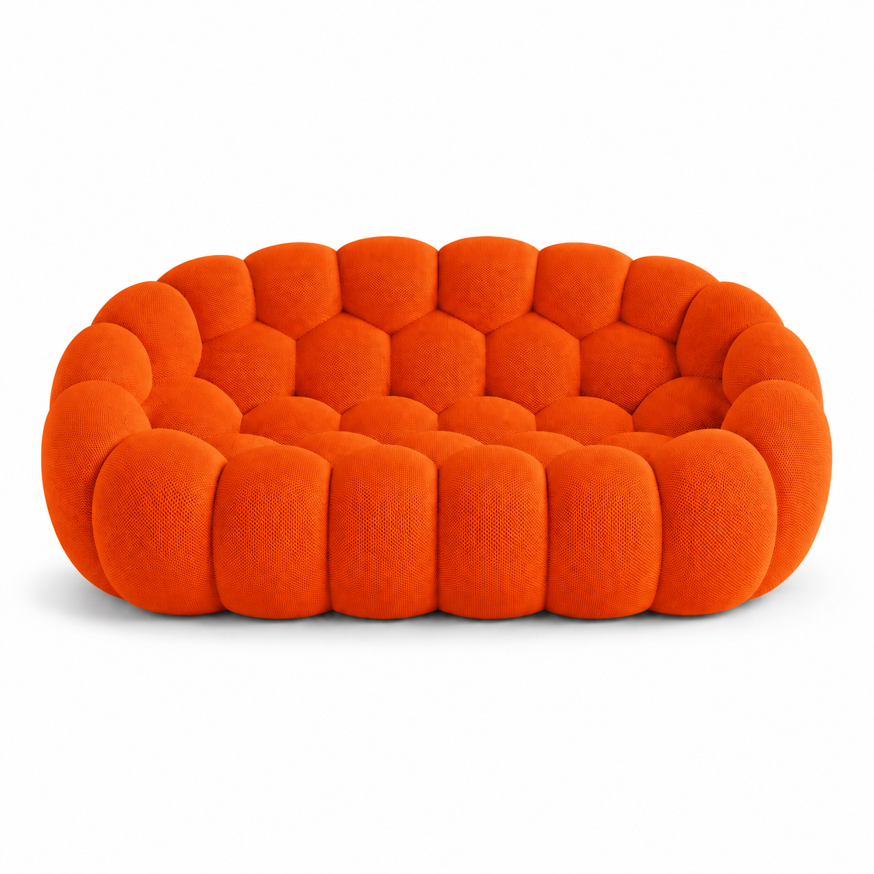 Canapé Rousseau — 2-3 places orange vif — vue de face