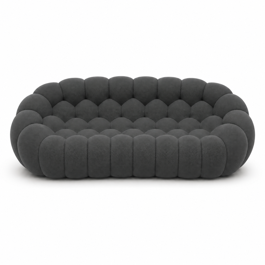 Canapé Rousseau — 3-4 places gris anthracite — vue de face