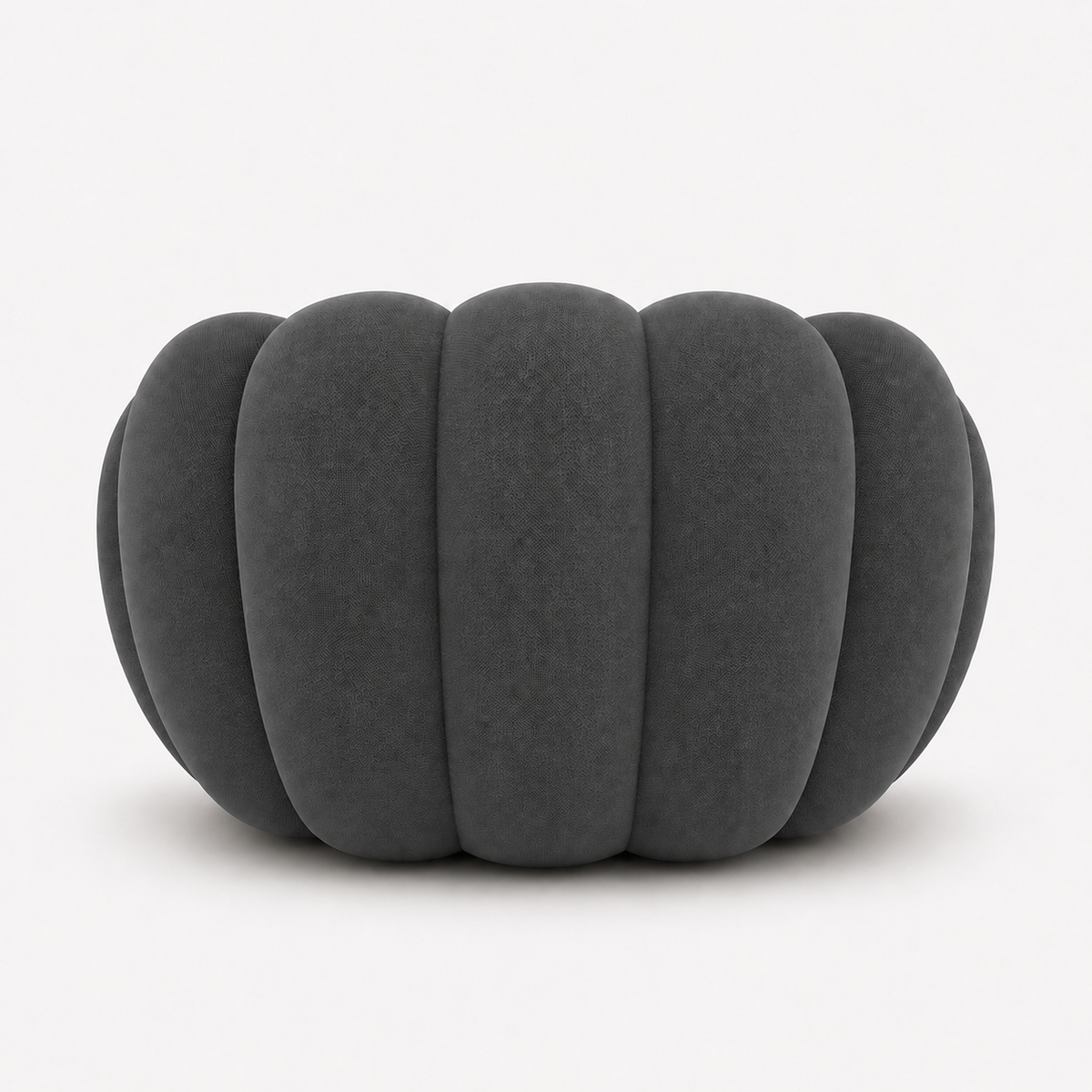 Fauteuil Rousseau Orbe gris anthracite — vue de dos