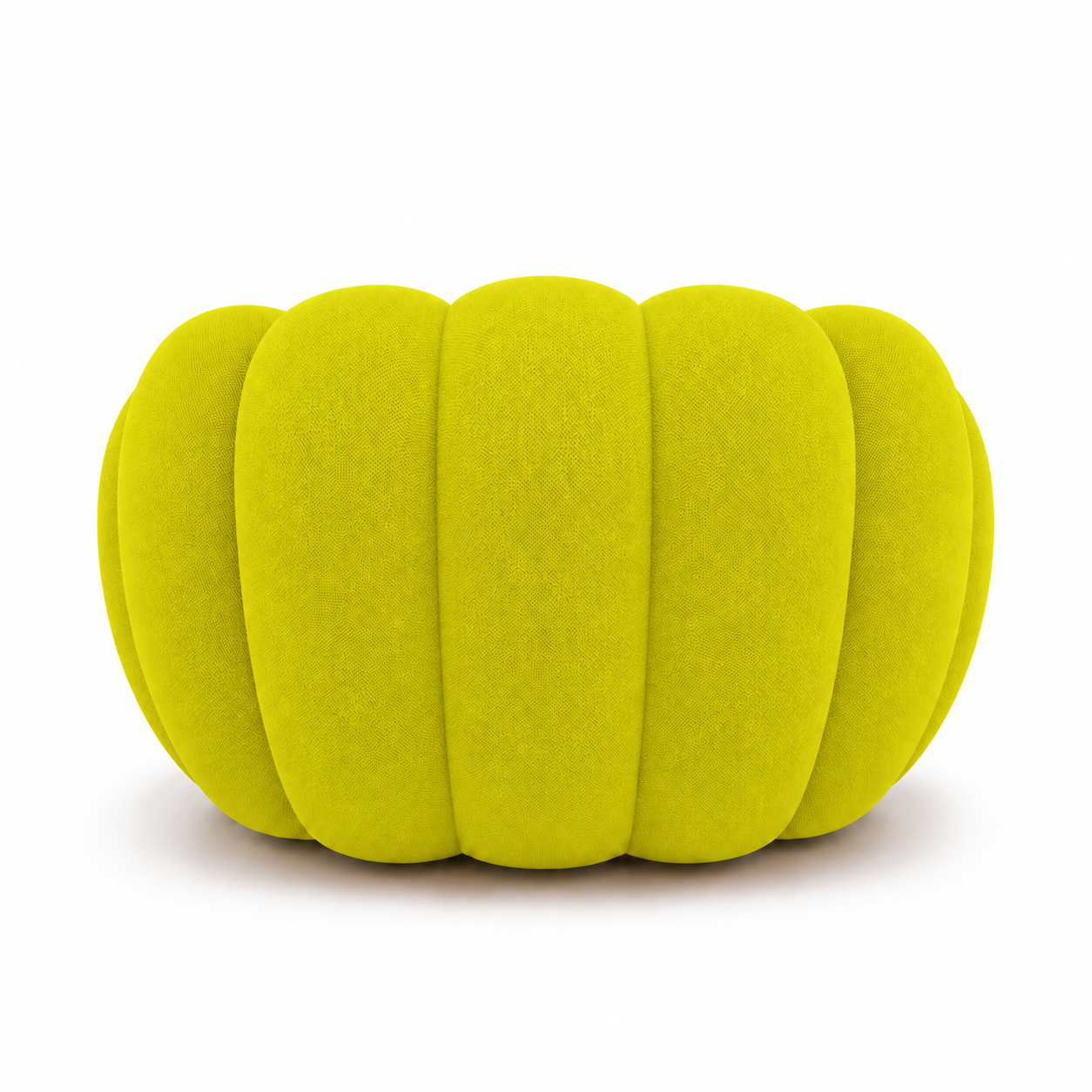 Fauteuil Rousseau Orbe jaune fluo / anis — vue de dos