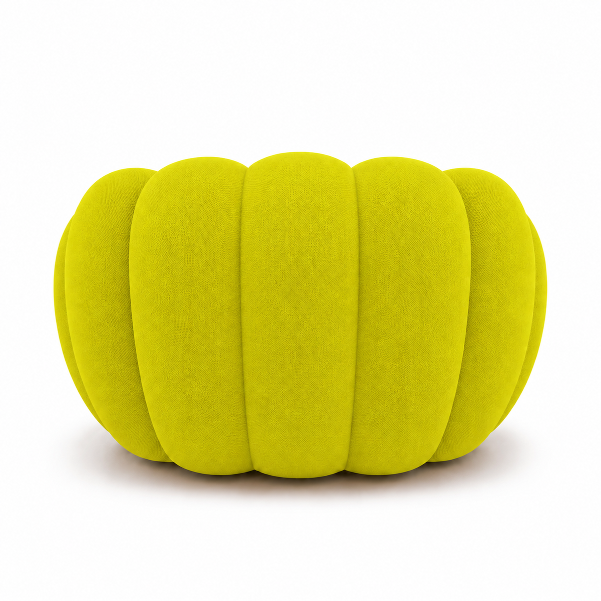 Fauteuil Rousseau Orbe jaune fluo / anis — vue de dos