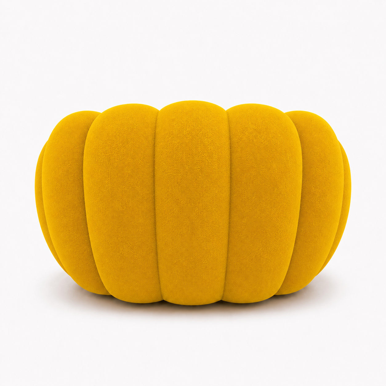 Fauteuil Rousseau Orbe jaune vif chaud — vue de dos