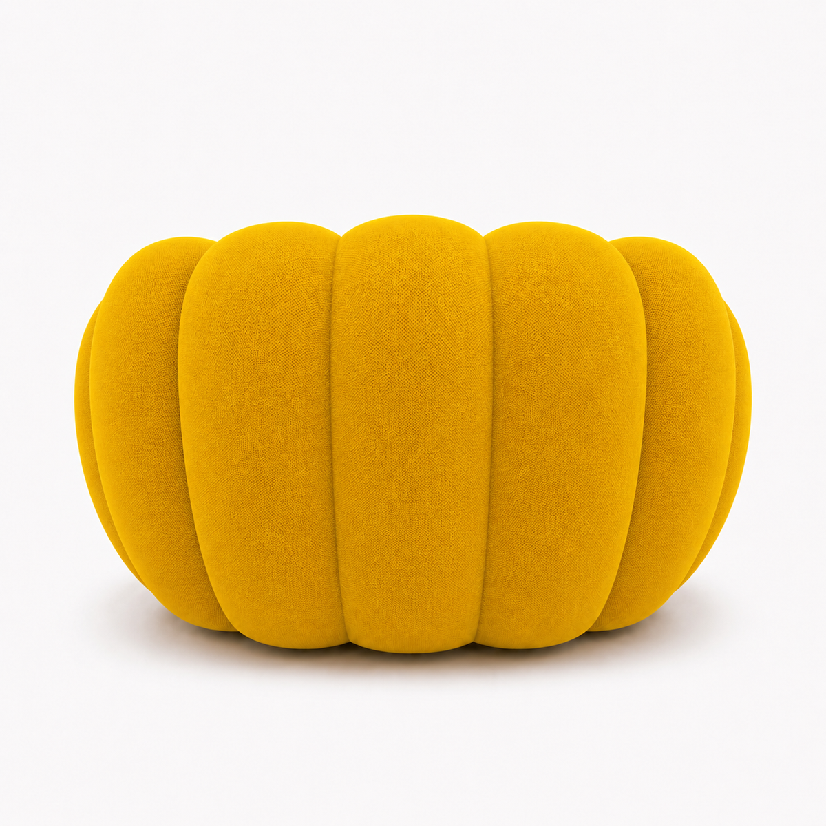 Fauteuil Rousseau Orbe jaune vif chaud — vue de dos