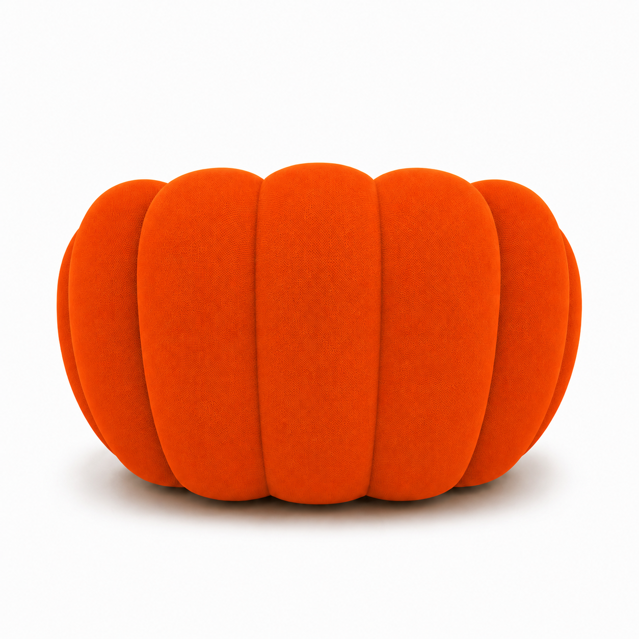 Fauteuil Rousseau Orbe orange vif — vue de dos