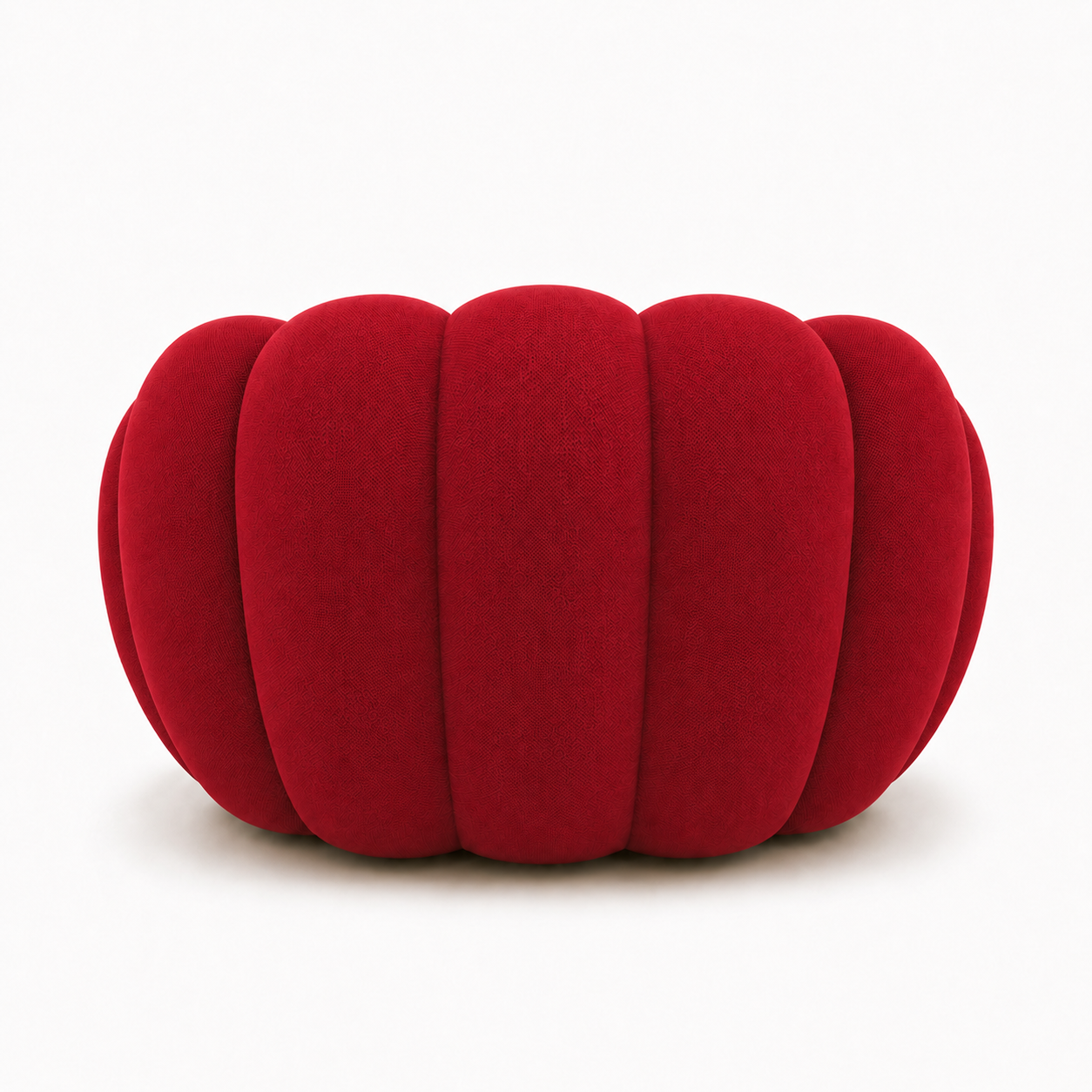 Fauteuil Rousseau Orbe rouge profond — vue de dos
