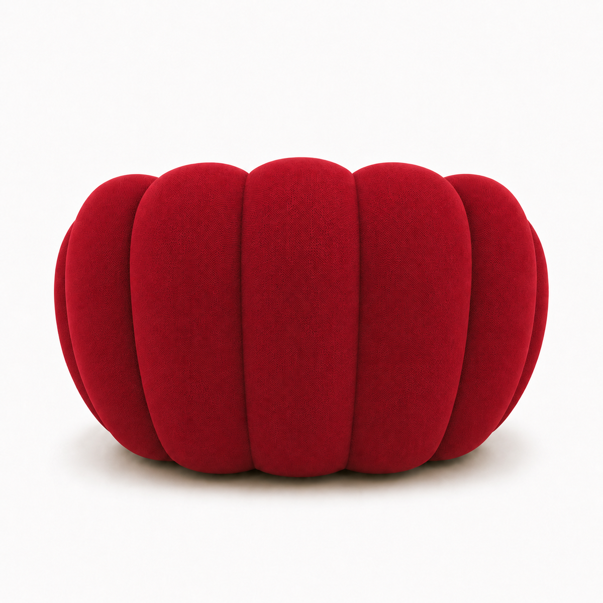 Fauteuil Rousseau Orbe rouge profond — vue de dos