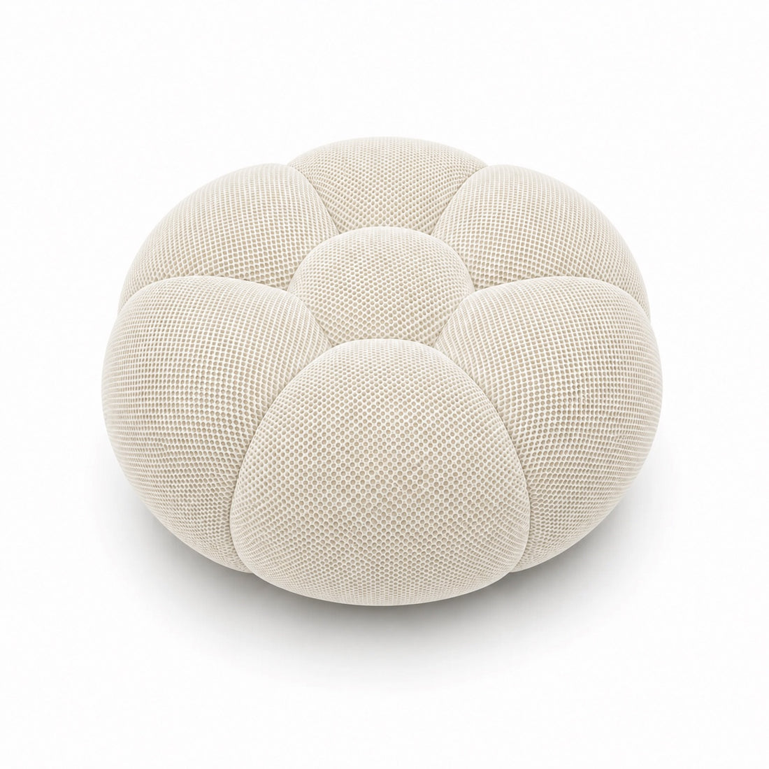 Pouf Rousseau — coloris Blanc cassé, pouf au design organique, Orbe Paris