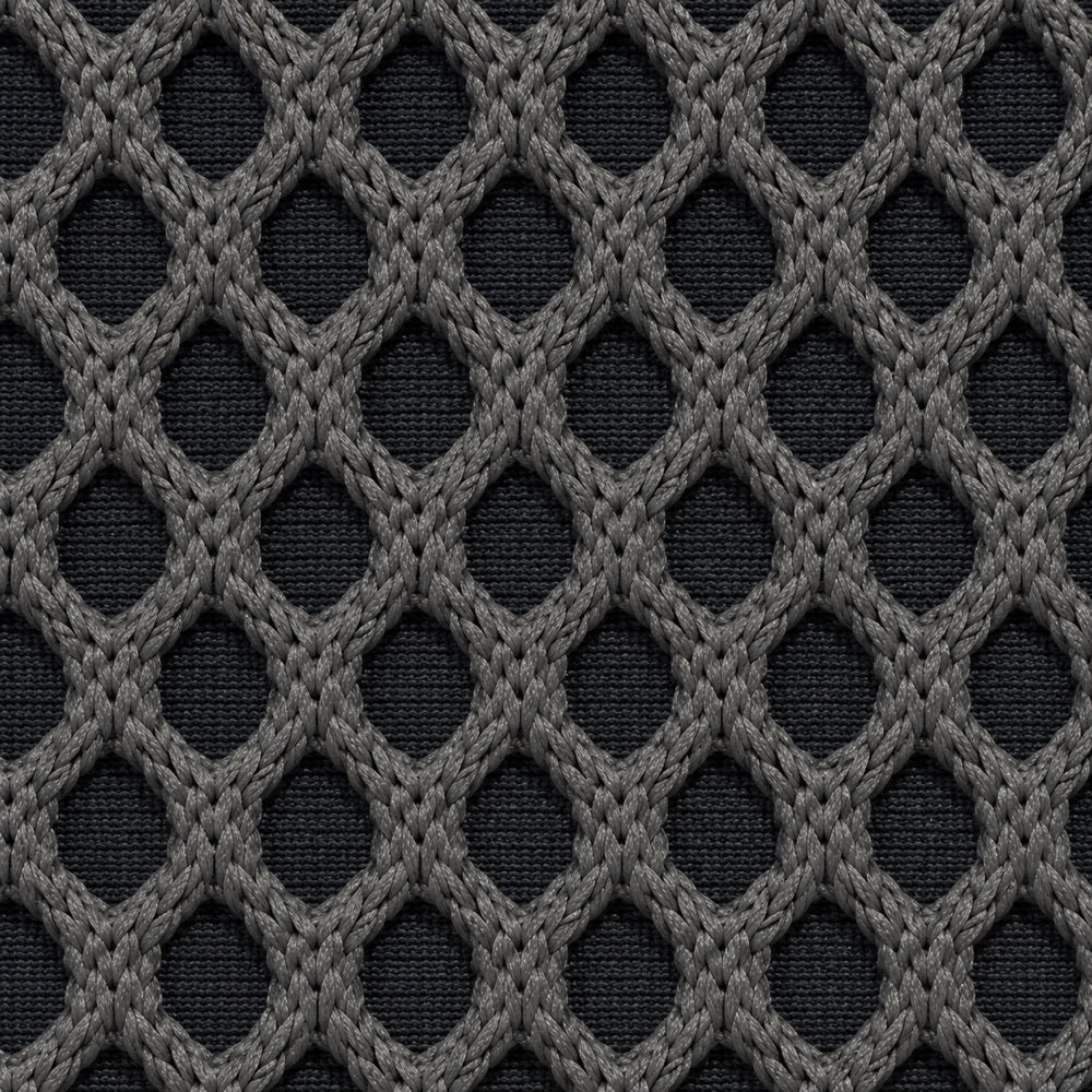 Gros plan du tissu maille 3D Orbe Paris — coloris Gris anthracite