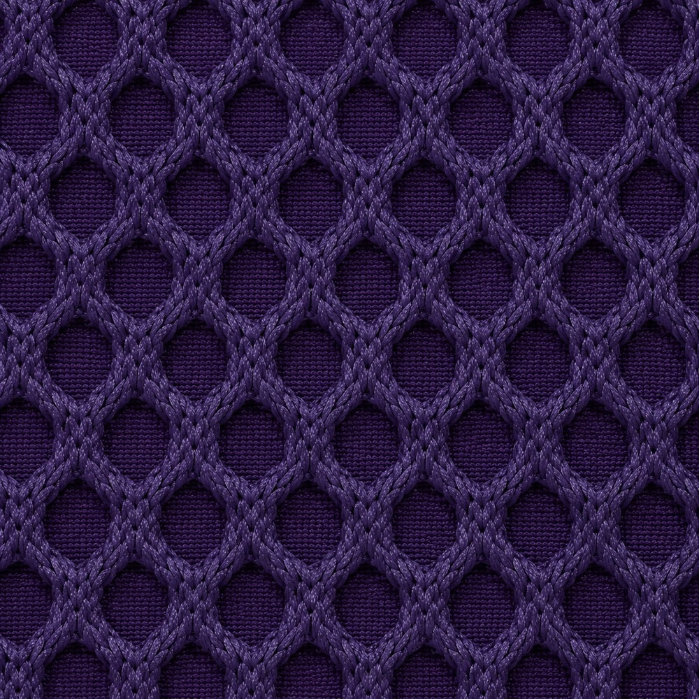 Gros plan du tissu maille 3D Orbe Paris — coloris Violet foncé