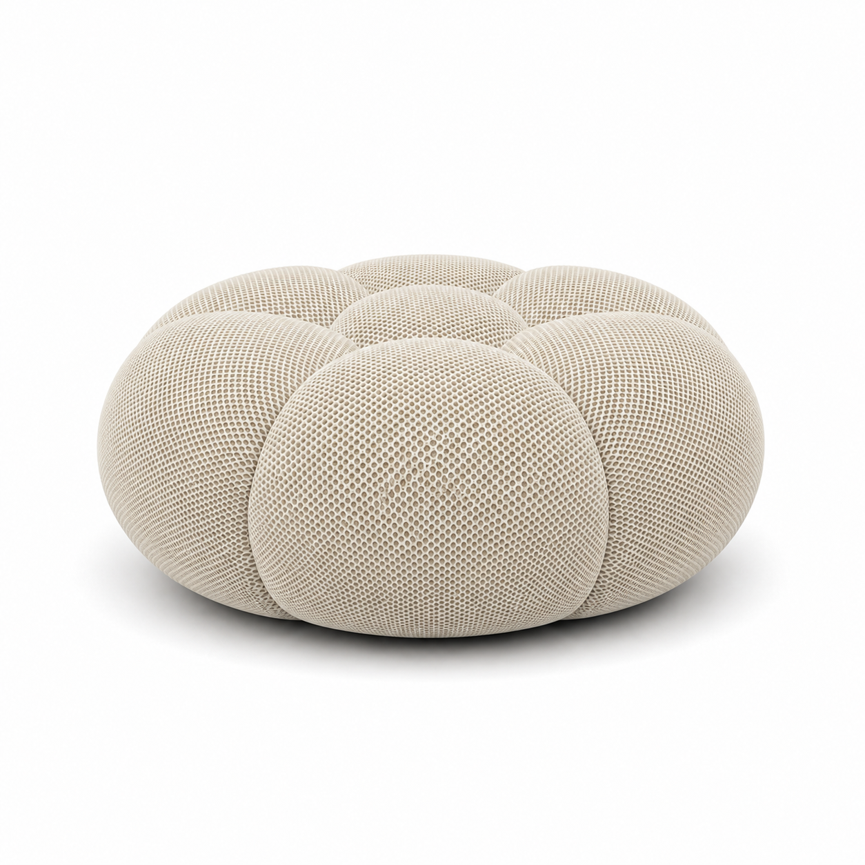 Pouf Rousseau Blanc cassé — vue de dessous