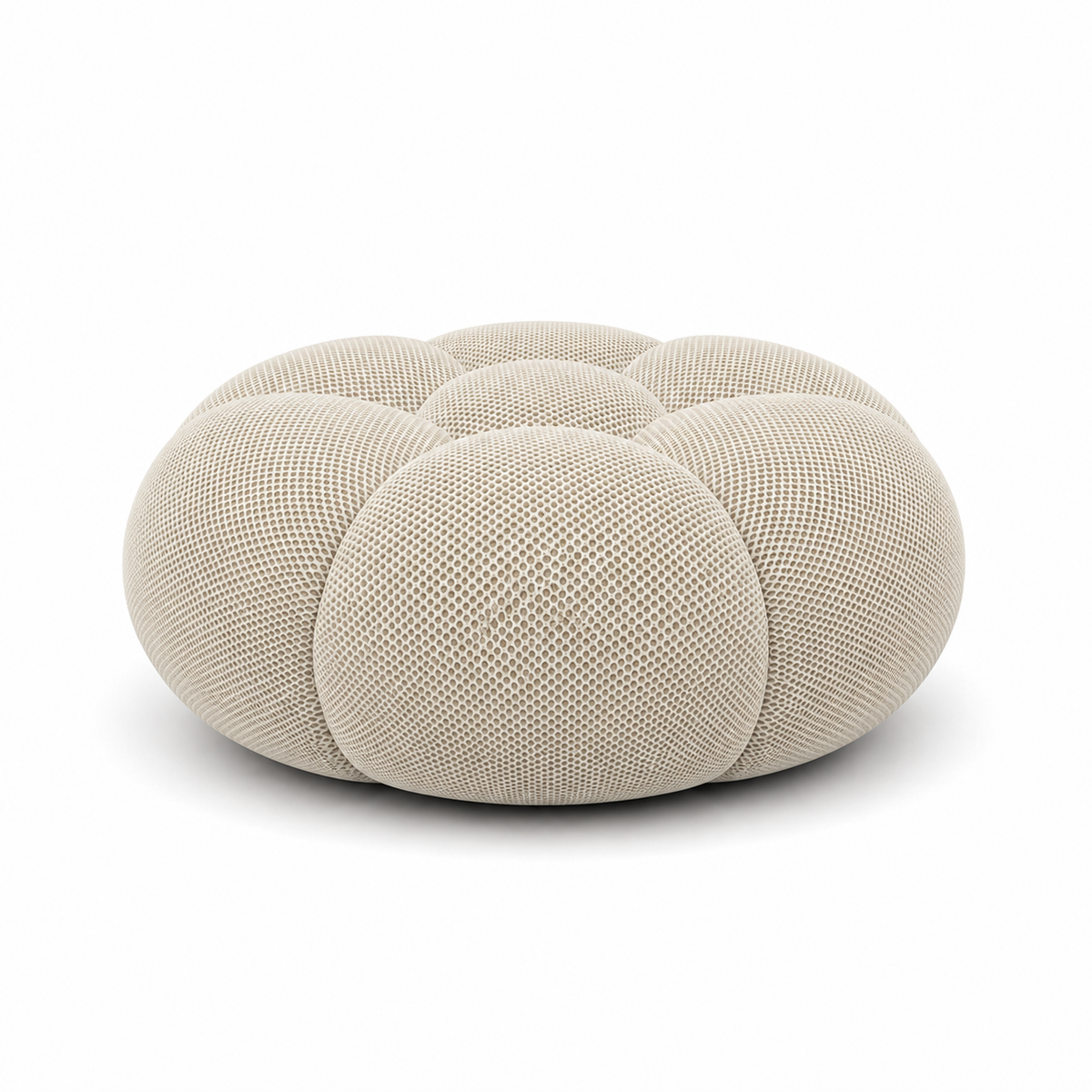 Pouf Rousseau Blanc cassé — vue de dessous