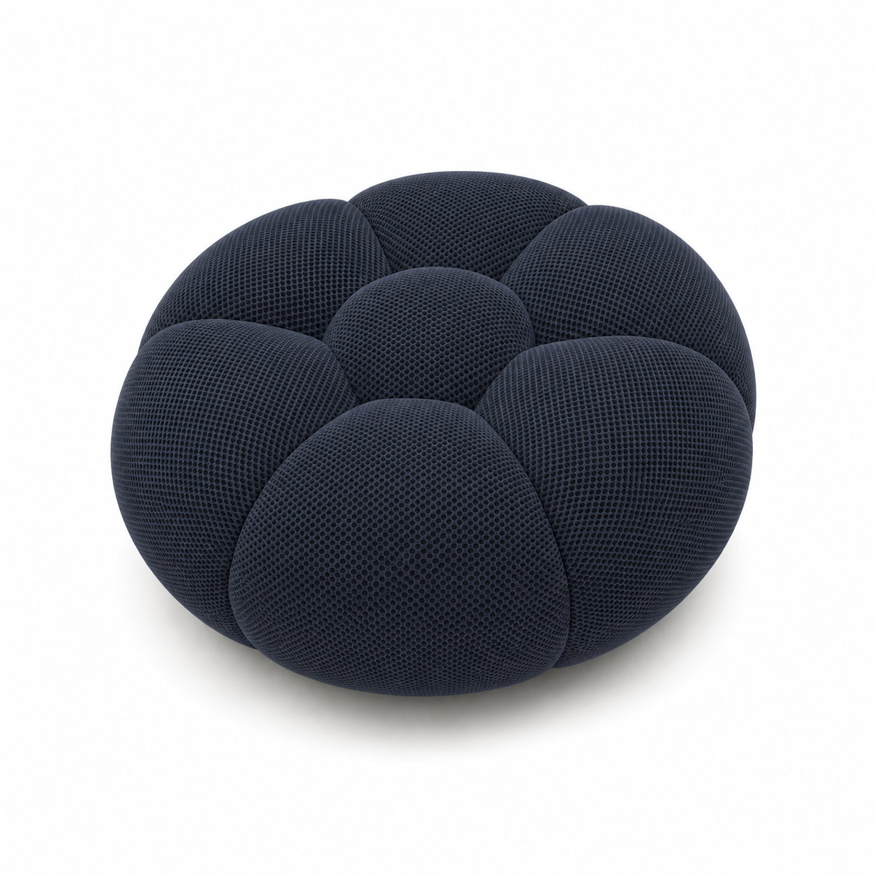 Pouf Rousseau Bleu marine — vue de face