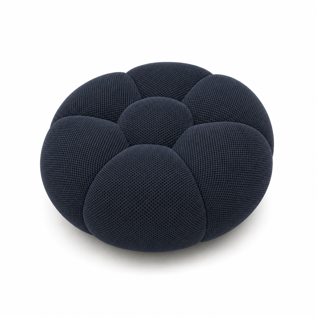 Pouf Rousseau Bleu marine — vue de face
