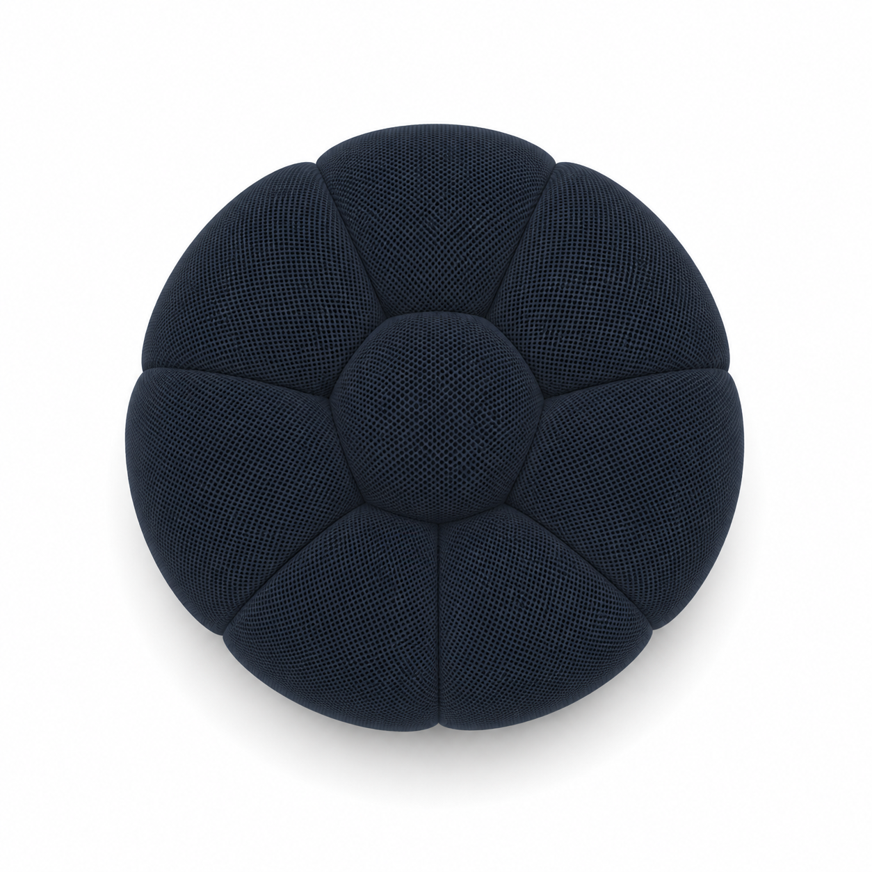 Pouf Rousseau Bleu marine — vue de dessus