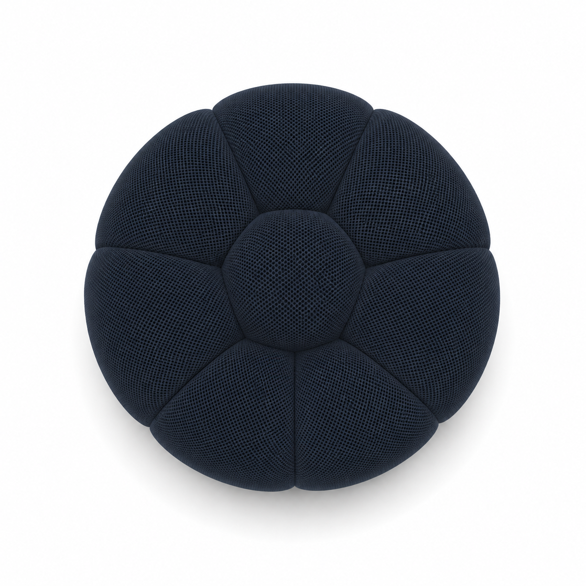 Pouf Rousseau Bleu marine — vue de dessus