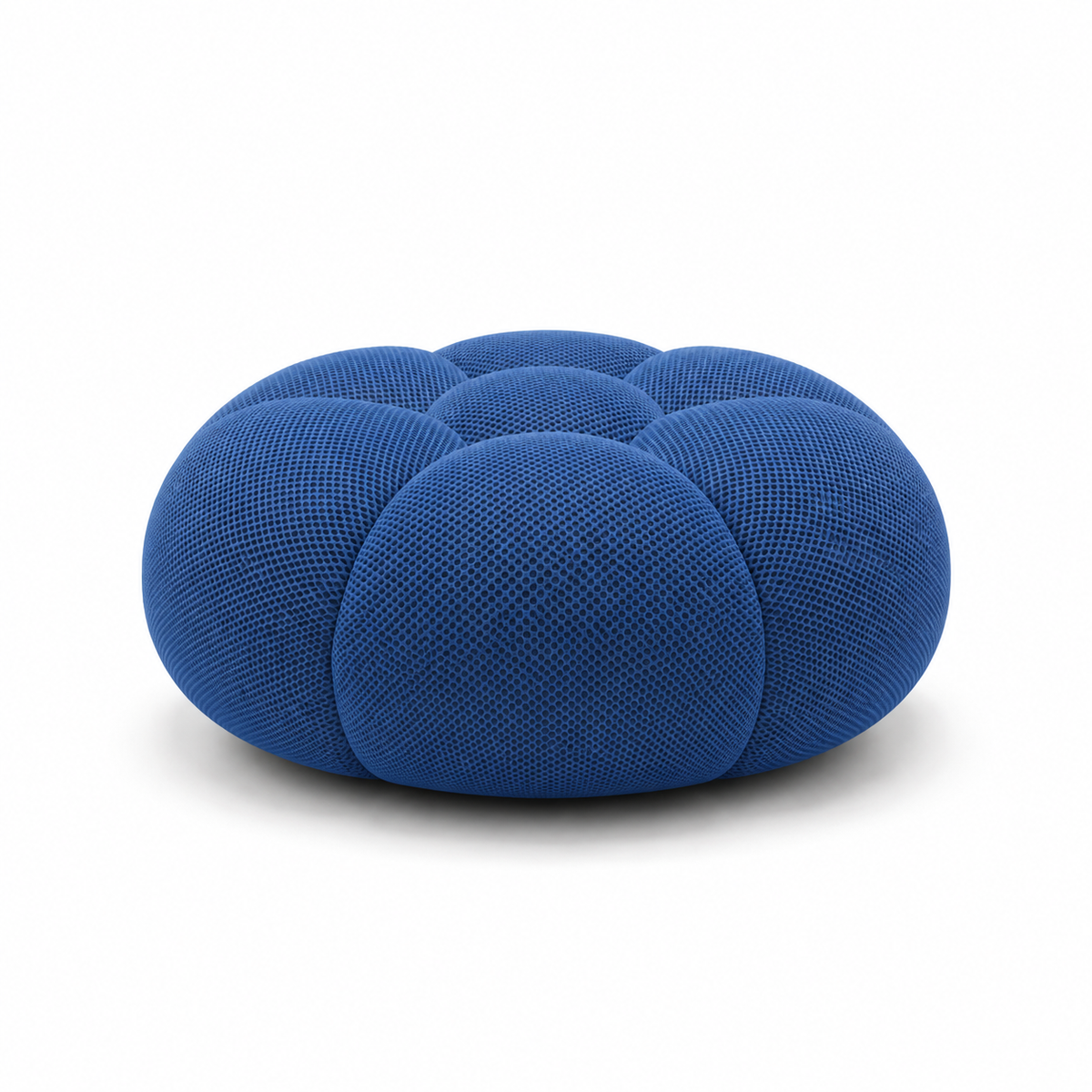 Pouf Rousseau Bleu roi — vue de dessous