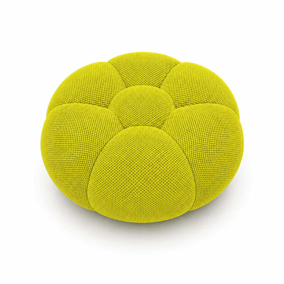 Pouf Rousseau Jaune fluo / anis — vue de face