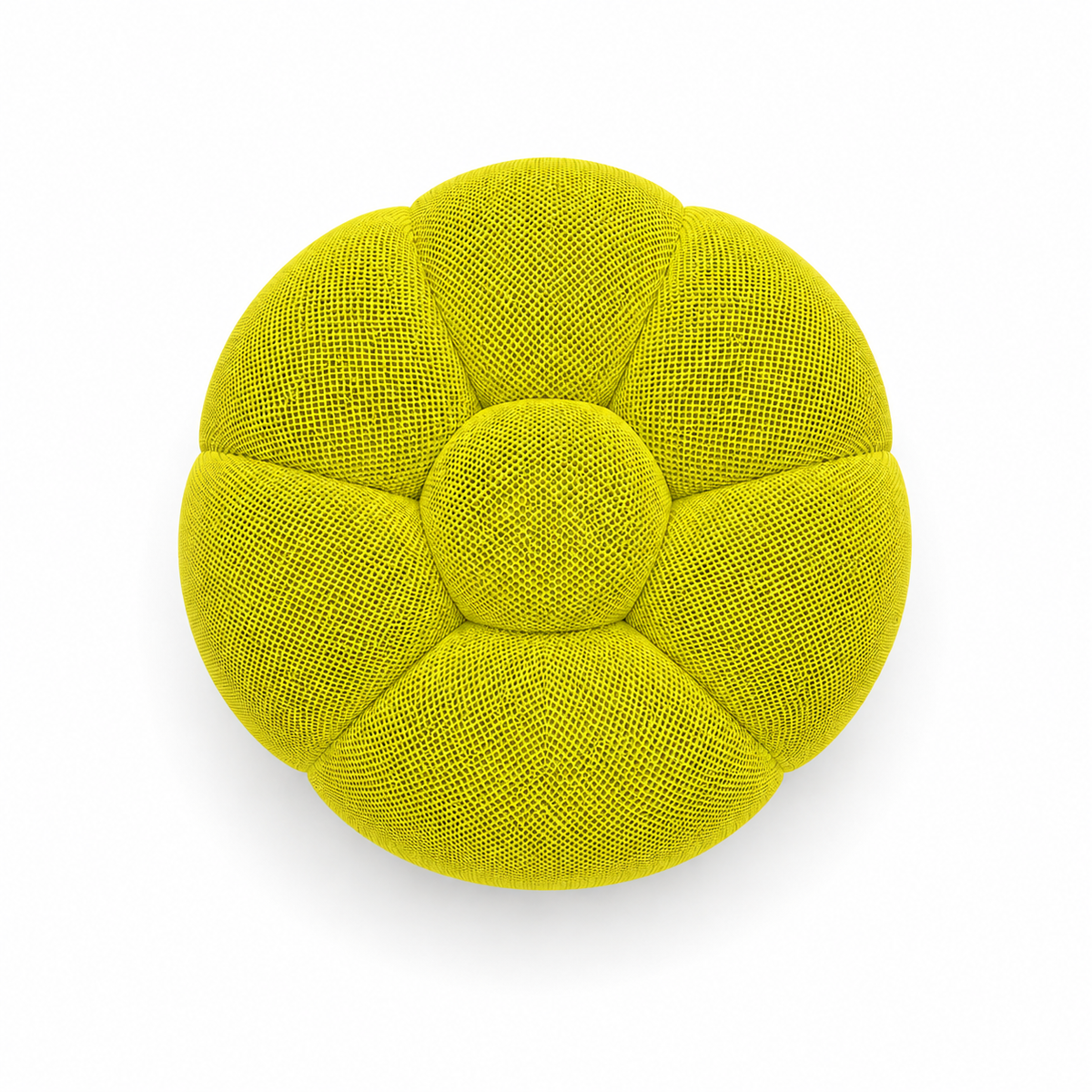 Pouf Rousseau Jaune fluo / anis — vue de dessus