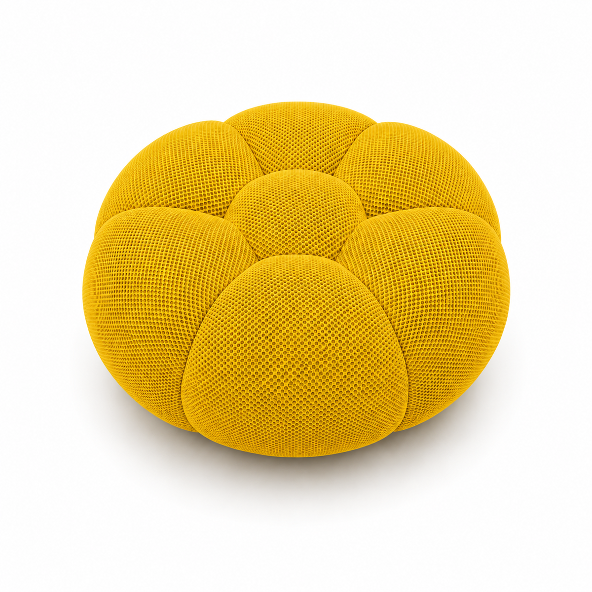 Pouf Rousseau Jaune vif chaud — vue de face