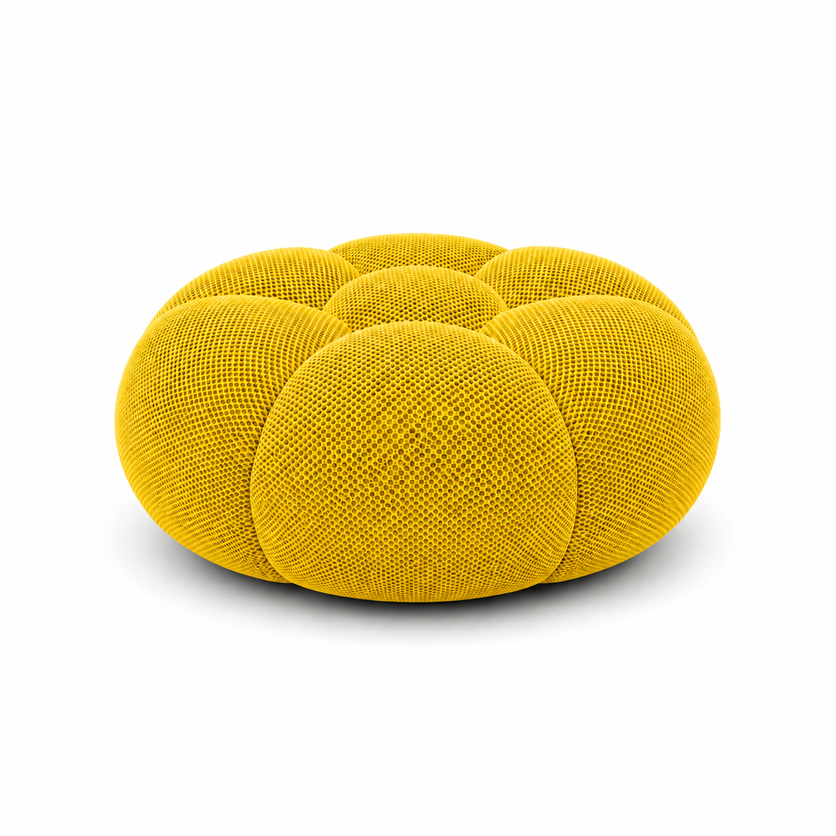 Pouf Rousseau Jaune vif chaud — vue de dessous