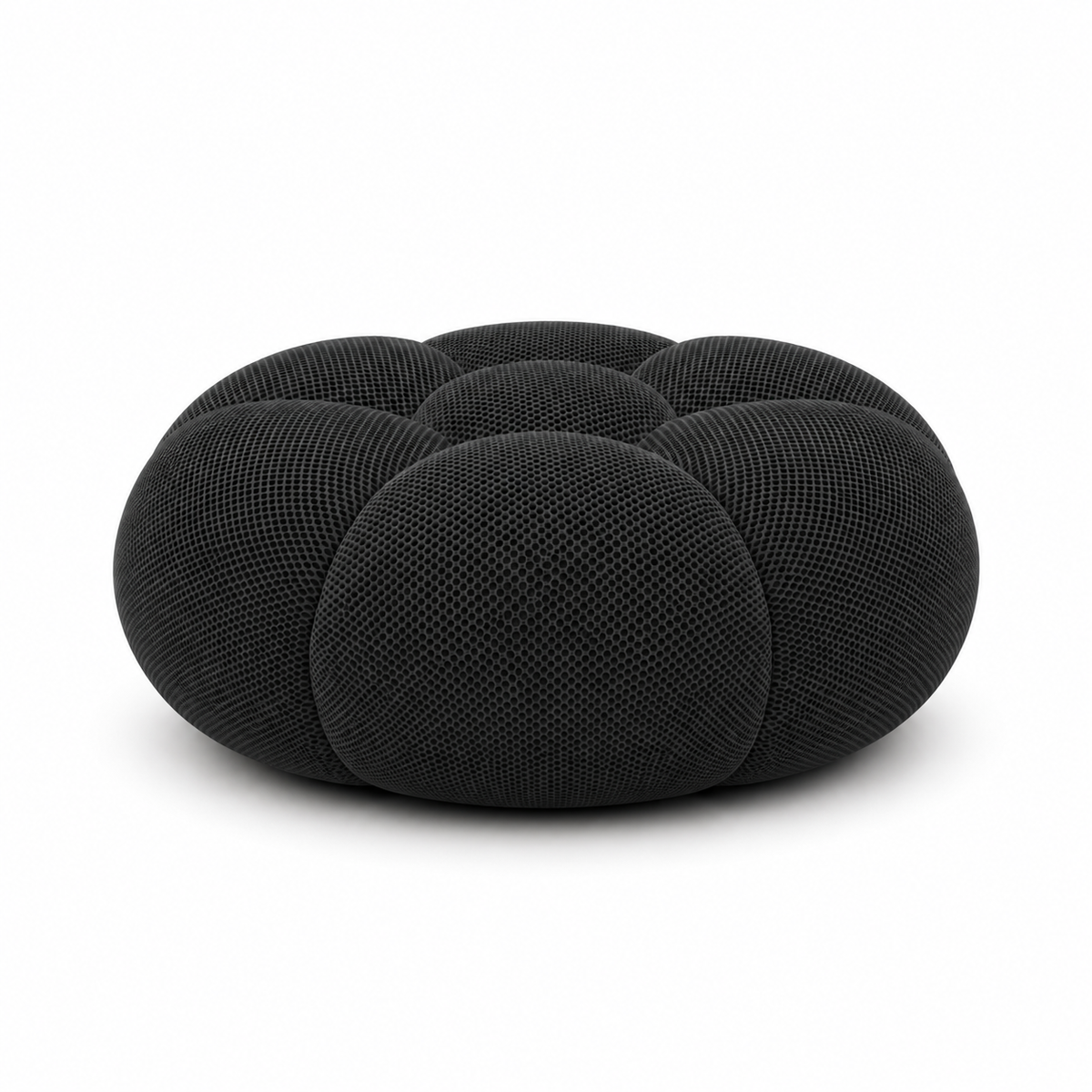 Pouf Rousseau Noir textile — vue de dessous