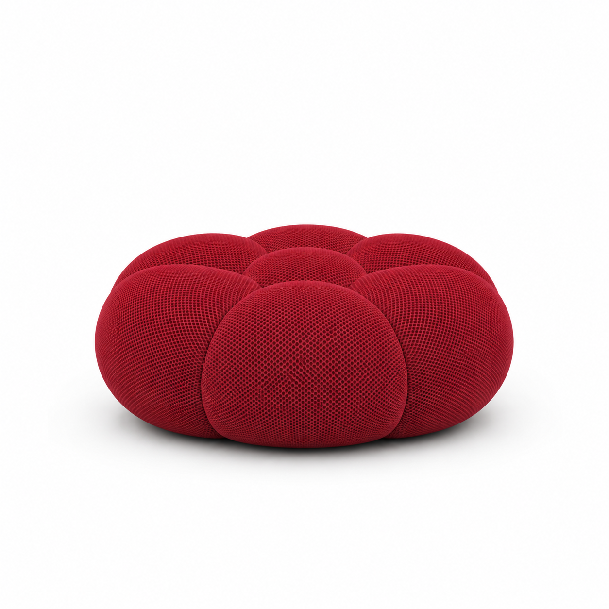 Pouf Rousseau Rouge profond — vue de dessous