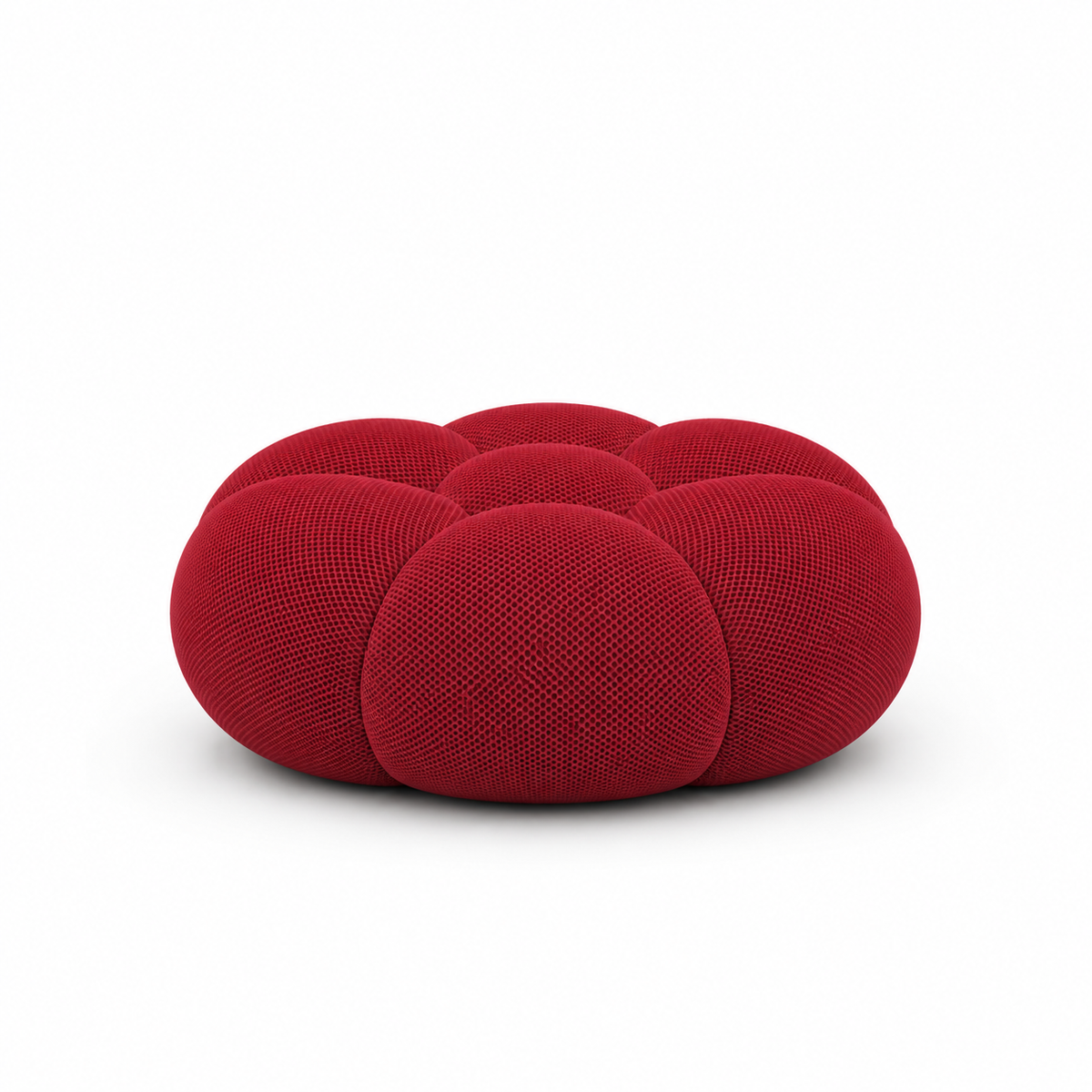 Pouf Rousseau Rouge profond — vue de dessous