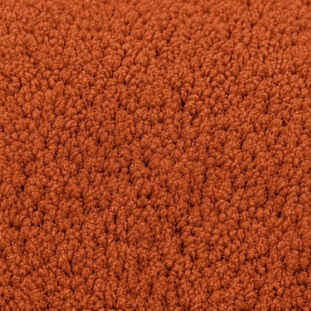 Gros plan de la maille bouclette Orbe Paris, coloris Terracotta