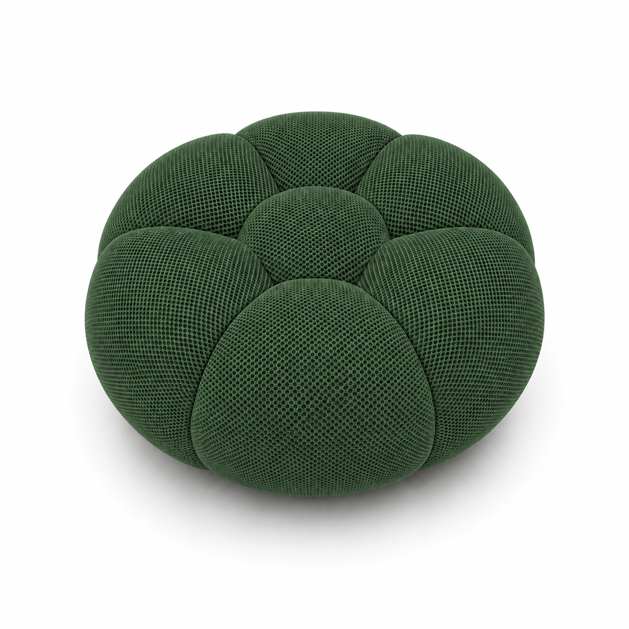 Pouf Rousseau Vert forêt — vue de face