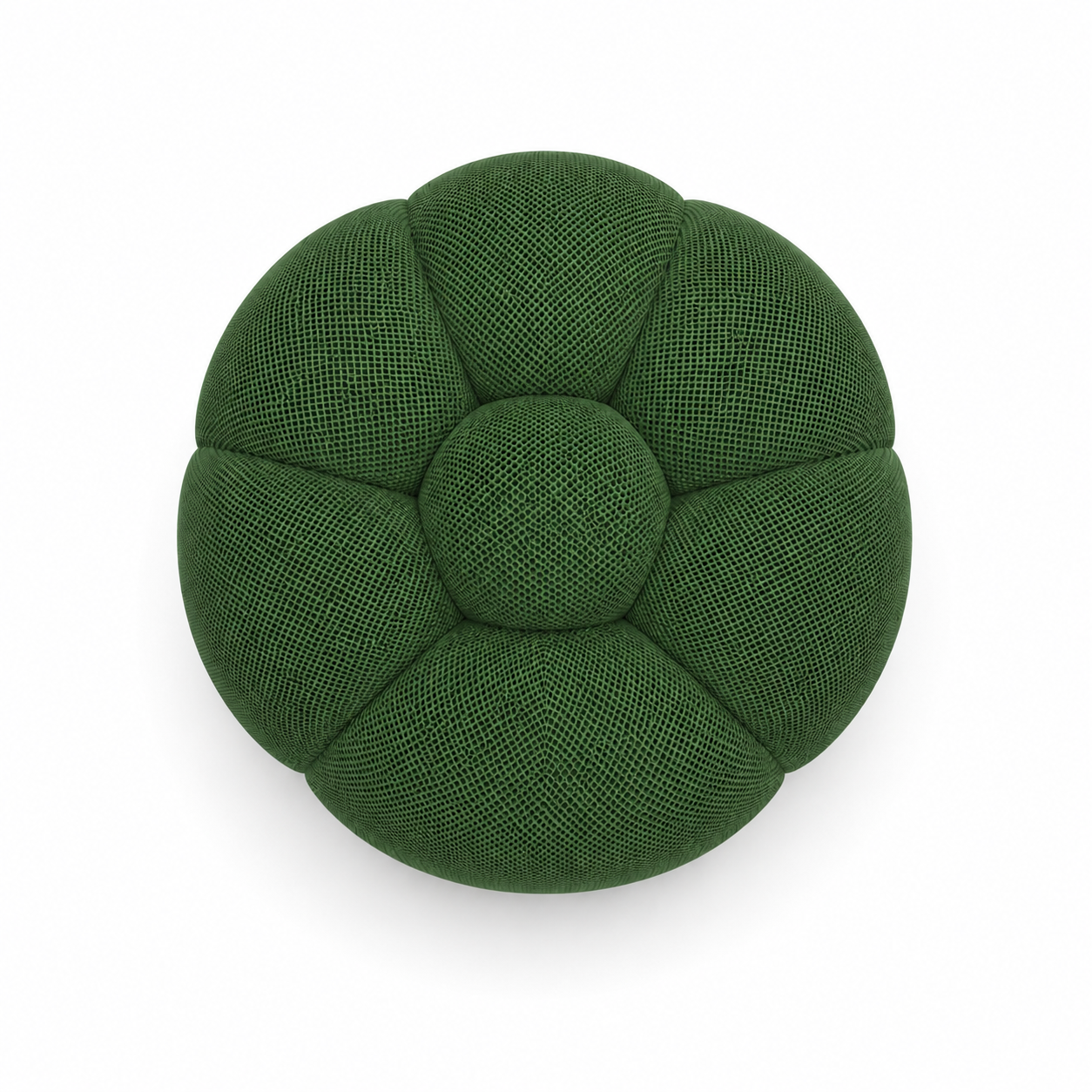 Pouf Rousseau Vert forêt — vue de dessus