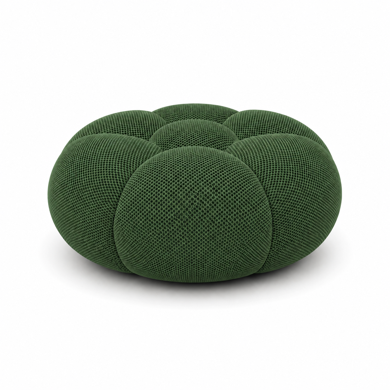 Pouf Rousseau Vert forêt — vue de dessous