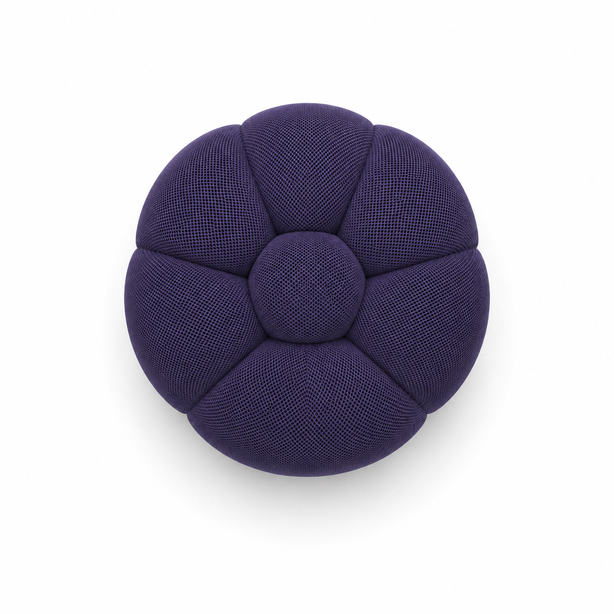 Pouf Rousseau Violet foncé — vue de dessus